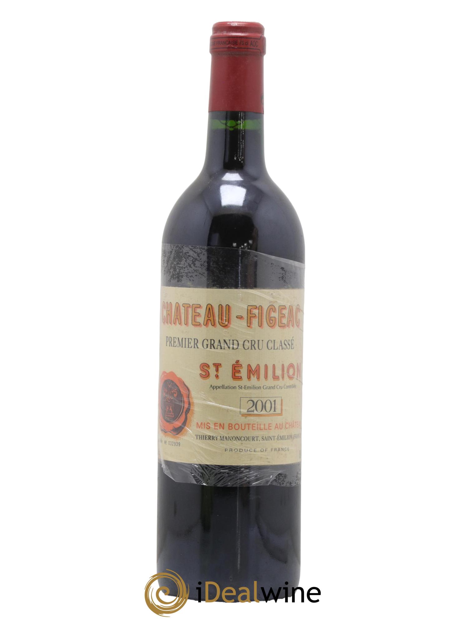Château Figeac 1er Grand Cru Classé A 2001 - Lot de 1 bouteille - 0