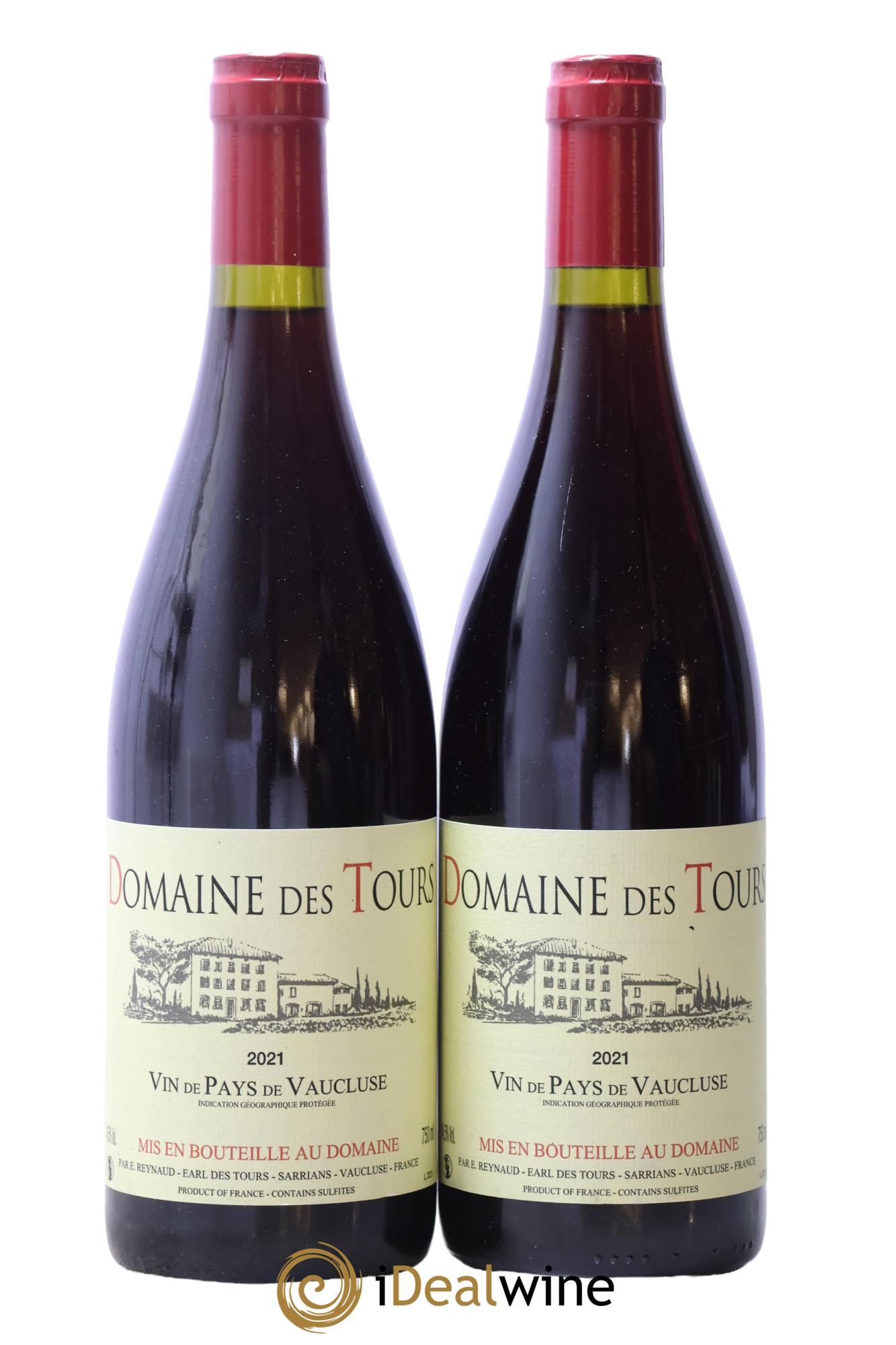 Vaucluse (Vin de Pays de Vaucluse) Domaine des Tours Emmanuel Reynaud 2021 - Lot de 2 bouteilles - 0