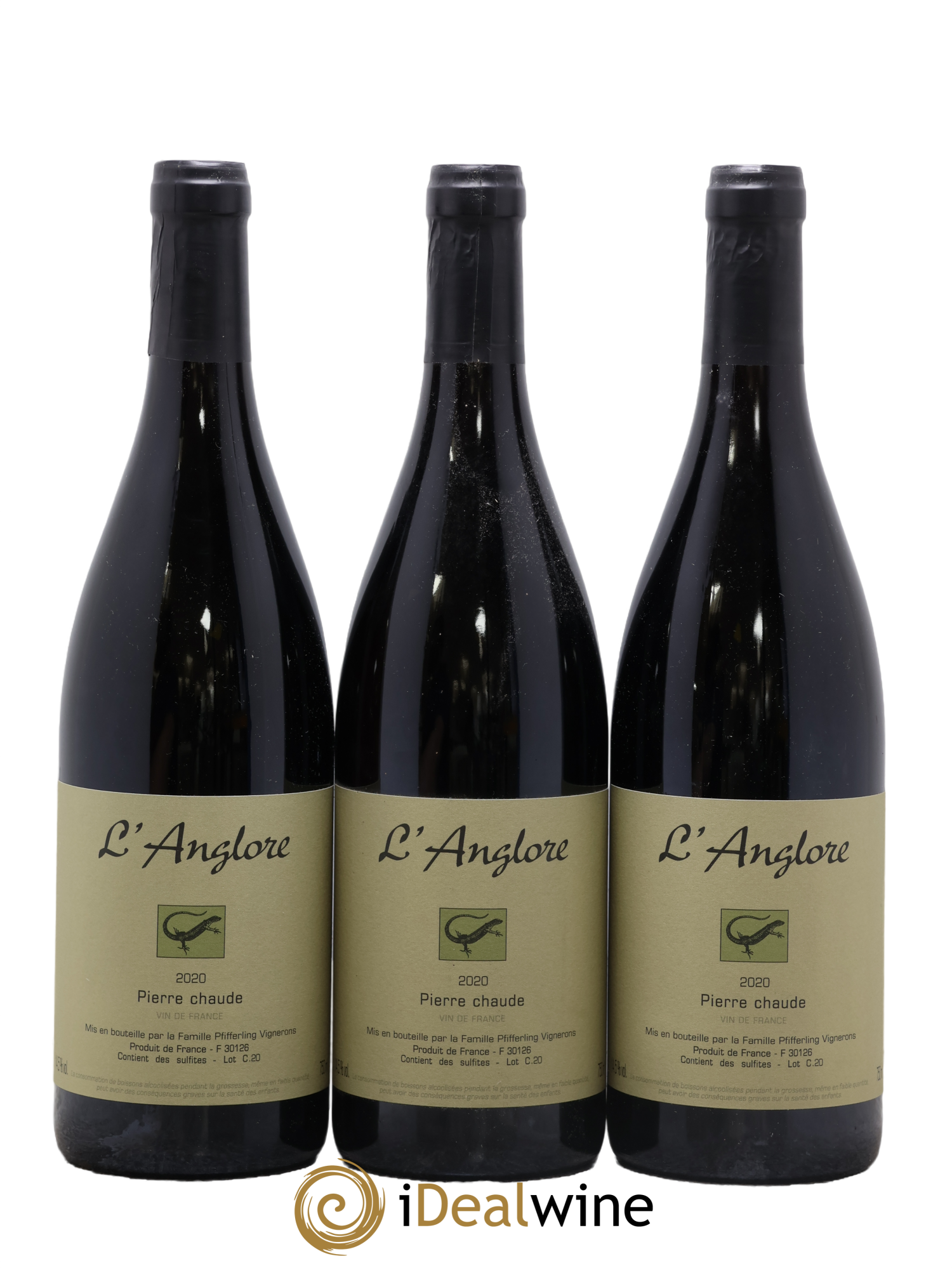 Vin de France Pierre chaude L'Anglore 2020 - Lot de 3 bouteilles - 0