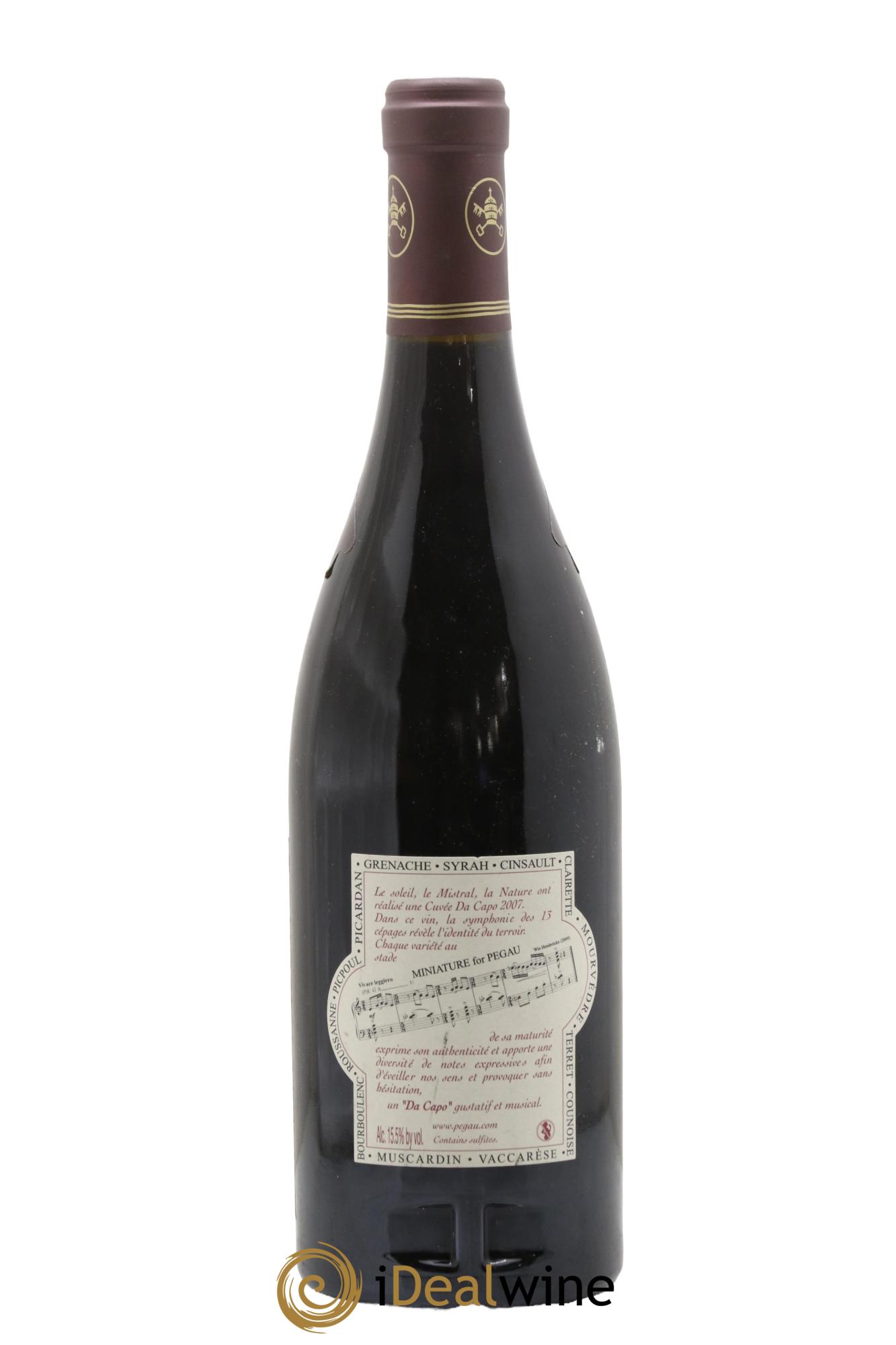 Châteauneuf-du-Pape Domaine du Pégau Cuvée Da Capo Paul et Laurence Féraud  2007 - Lot of 1 bottle - 1