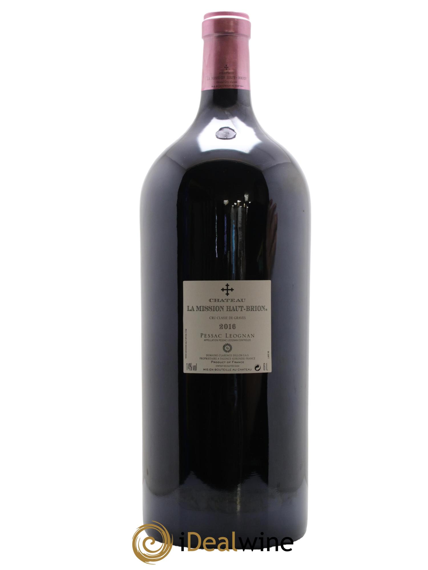Château la Mission Haut-Brion Cru Classé de Graves  2016 - Lot of 1 imperiale - 2