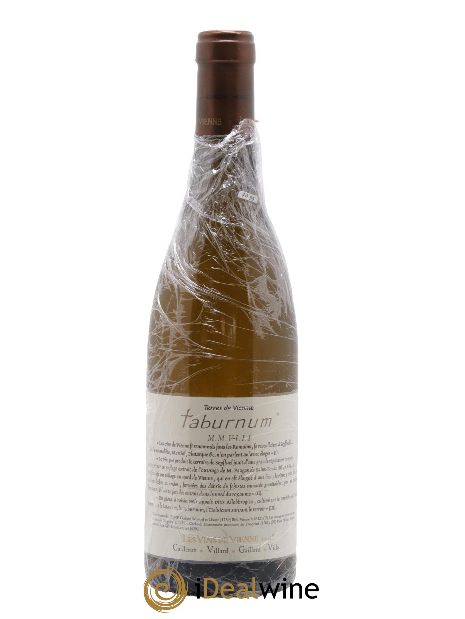 Collines Rhodaniennes Taburnum Les Vins de Vienne 2008 - Lot de 1 bouteille - 0