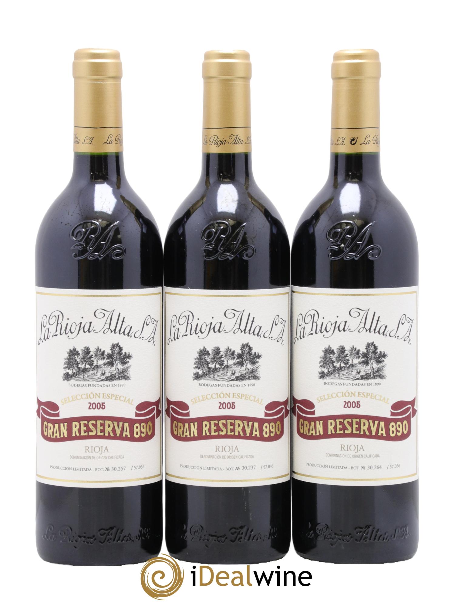 Rioja DOCa Gran Reserva 890 La Rioja Alta 2005 - Lotto di 6 bottiglie - 3