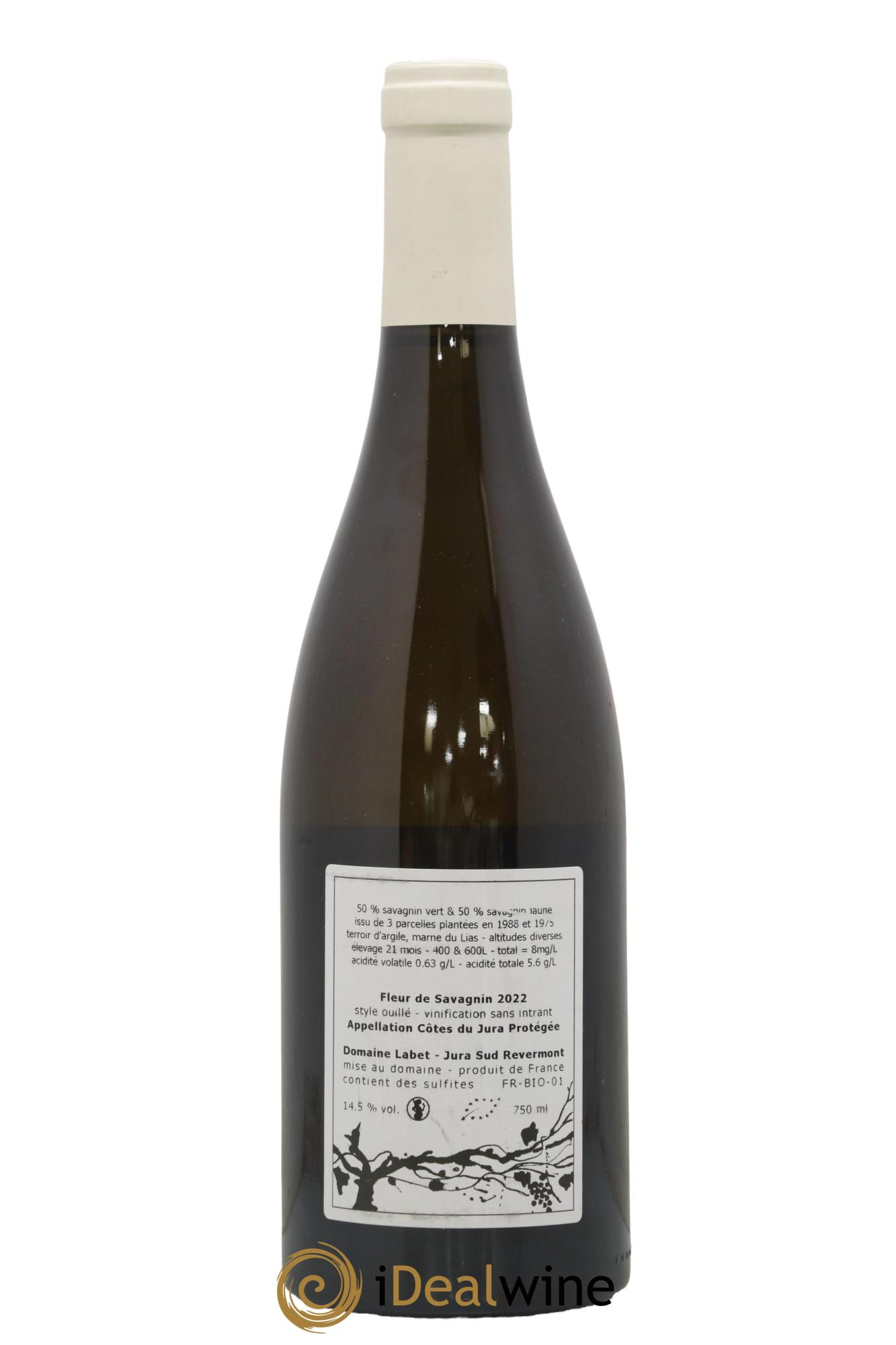 Côtes du Jura Fleur de Savagnin Romain - Julien  - Charline Labet 2022 - Lot de 1 bouteille - 1