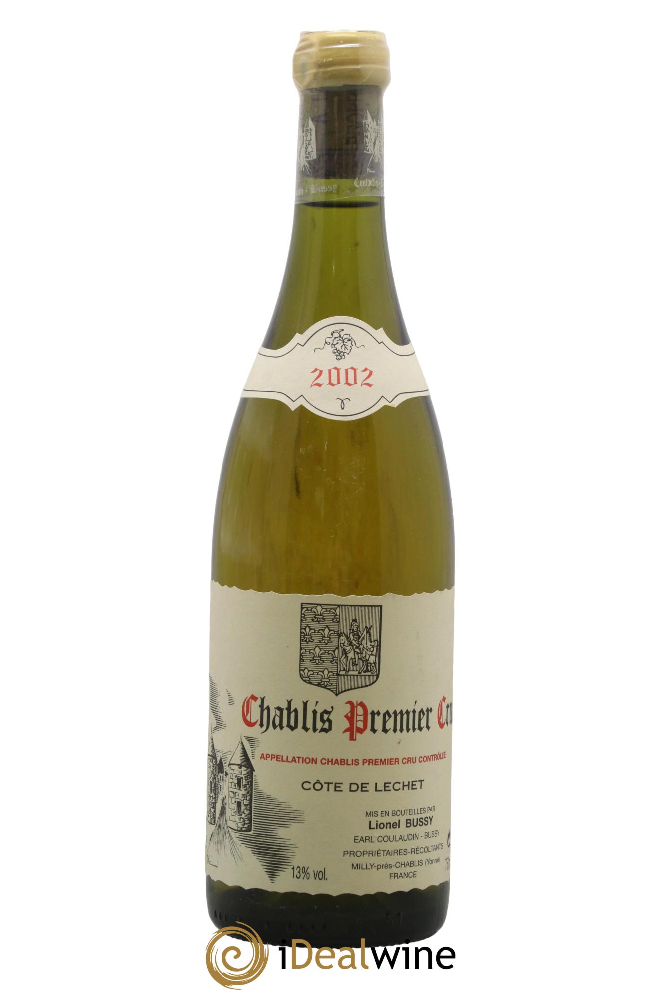 Chablis 1er Cru Côte de Lechet Lionel Bussy 2002 - Lot de 1 bouteille - 0