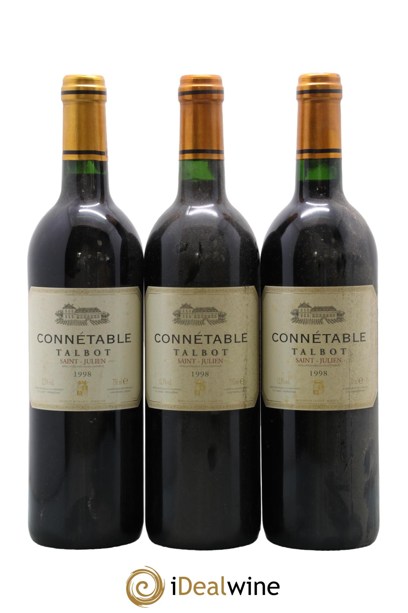 Connétable de Talbot Second Vin 1998 - Lot of 3 bottles - 0