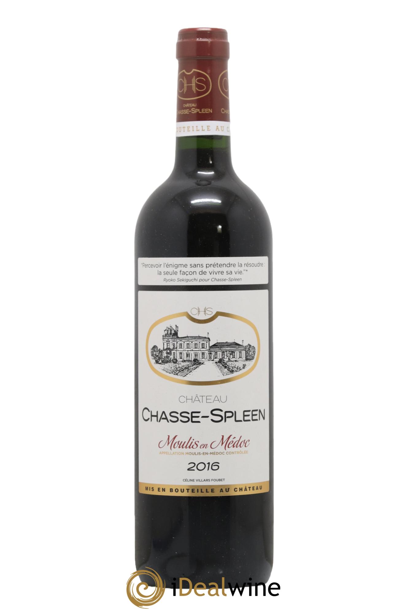 Château Chasse Spleen 2016 - Lot de 1 bouteille - 0