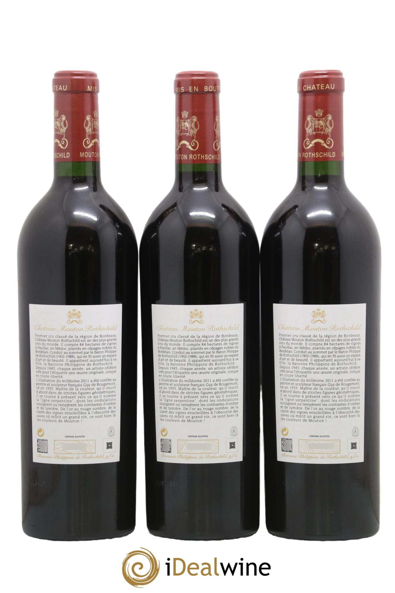 Château Mouton Rothschild 1er Grand Cru Classé 2011 - Lot de 6 bouteilles - 4