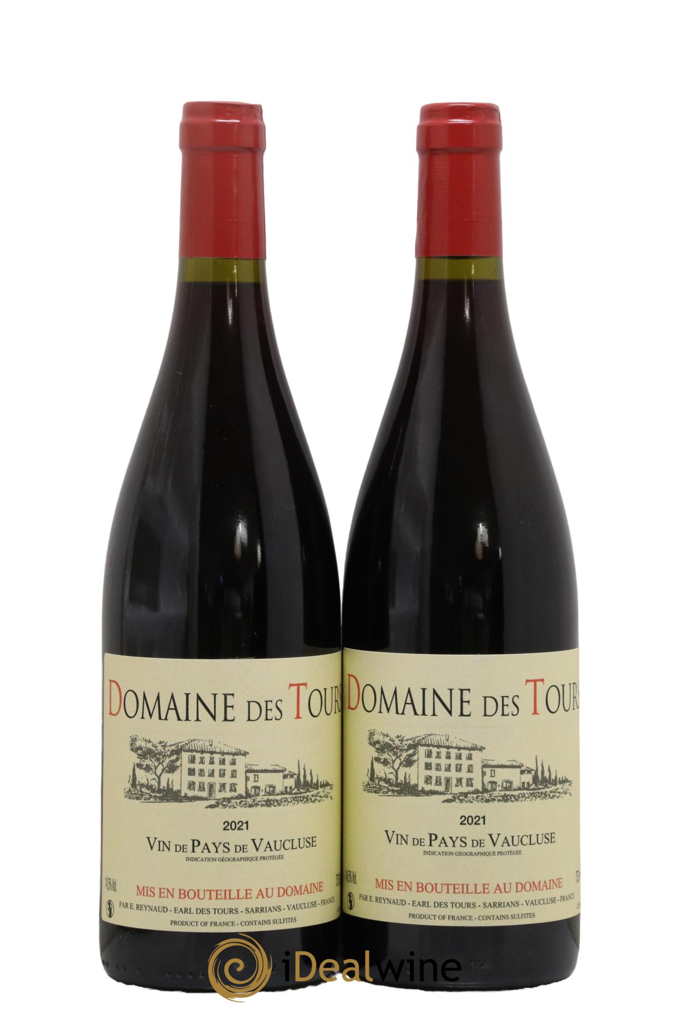 IGP Vaucluse (Vin de Pays de Vaucluse) Domaine des Tours Emmanuel Reynaud 2021 - Lot of 2 bottles - 0