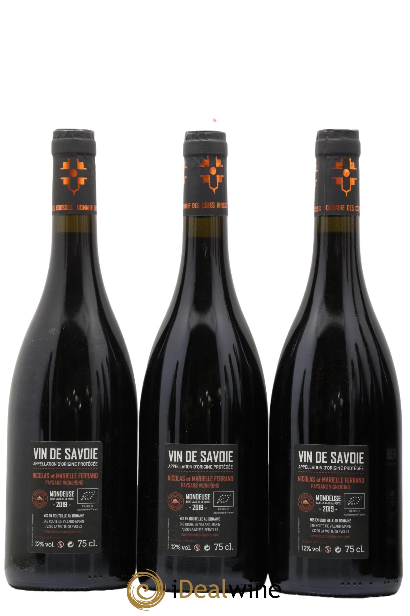 Vin de Savoie Mondeuse Coteau de la Mort Côtes Rousses 2019 - Lot de 3 bouteilles - 1