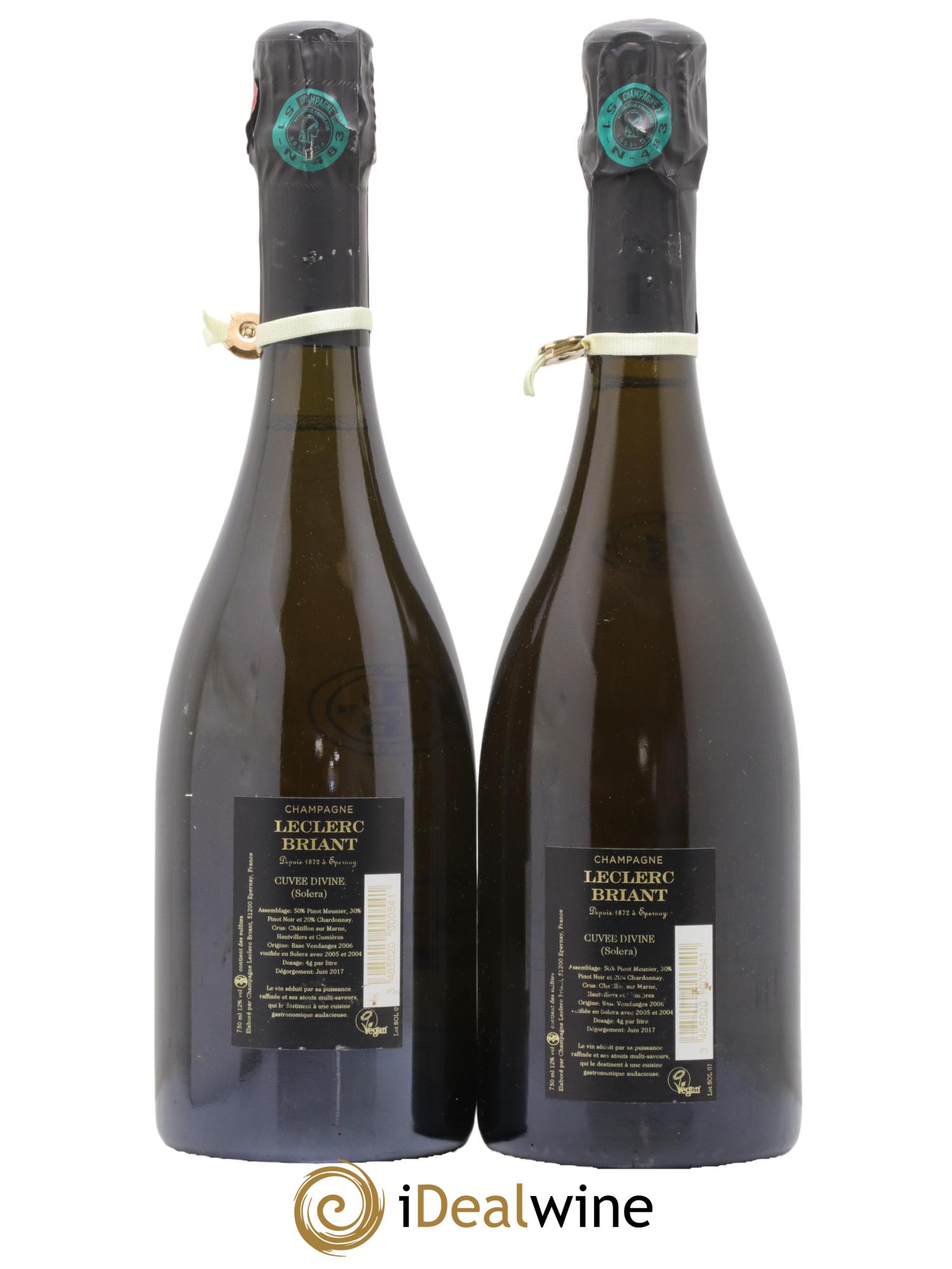 Brut Divine Solera Leclerc Briant - Lot de 2 bouteilles - 1