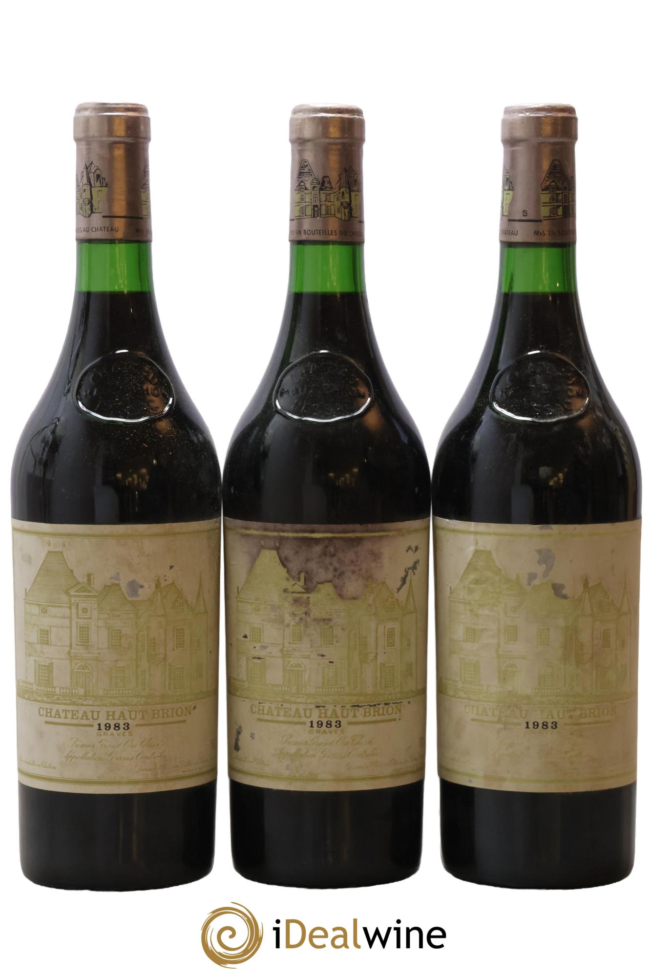 Château Haut Brion 1er Grand Cru Classé 1983 - Lot of 3 bottles - 0