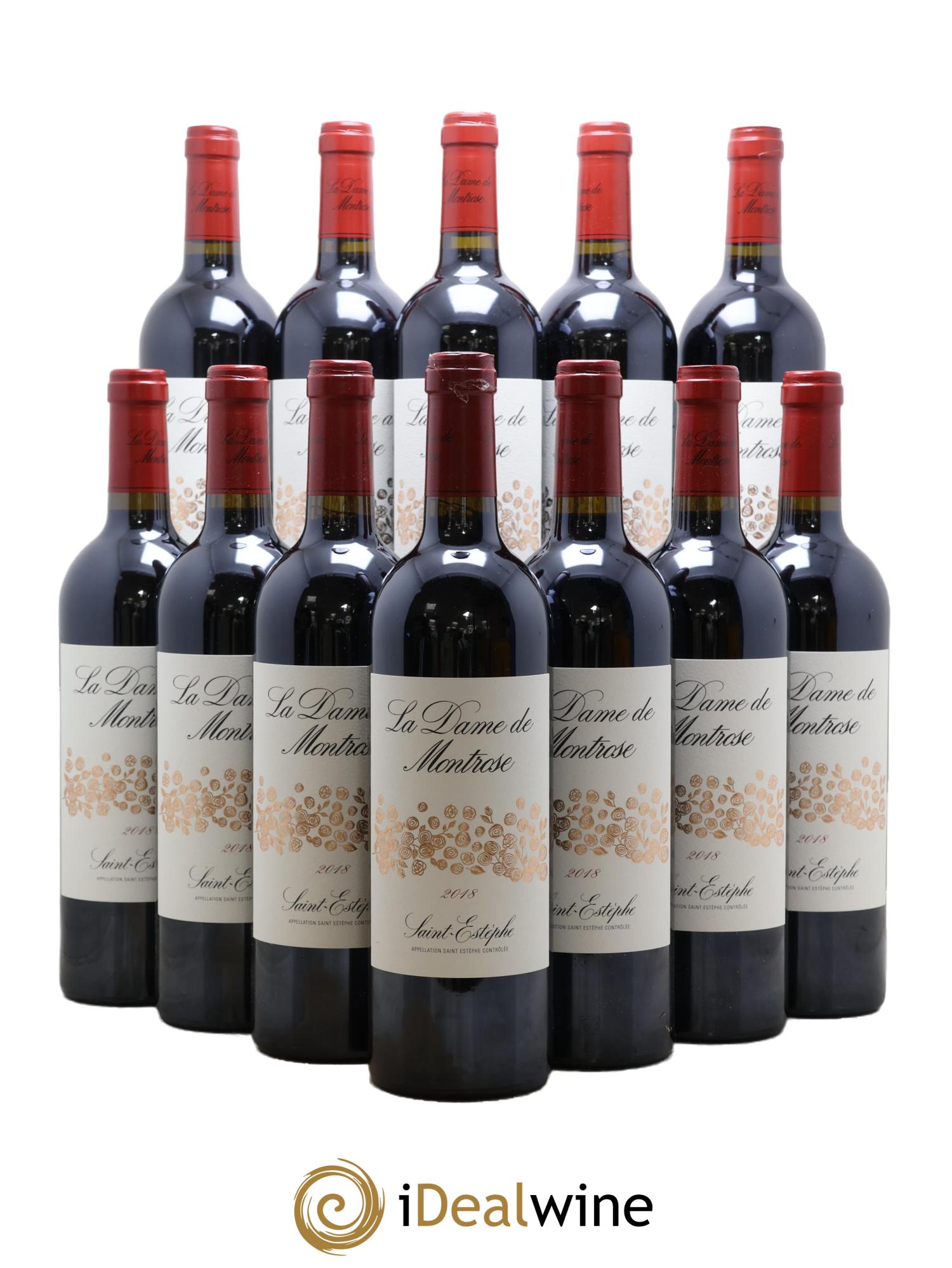 La Dame de Montrose Second Vin 2018 - Lotto di 12 bottiglie - 0