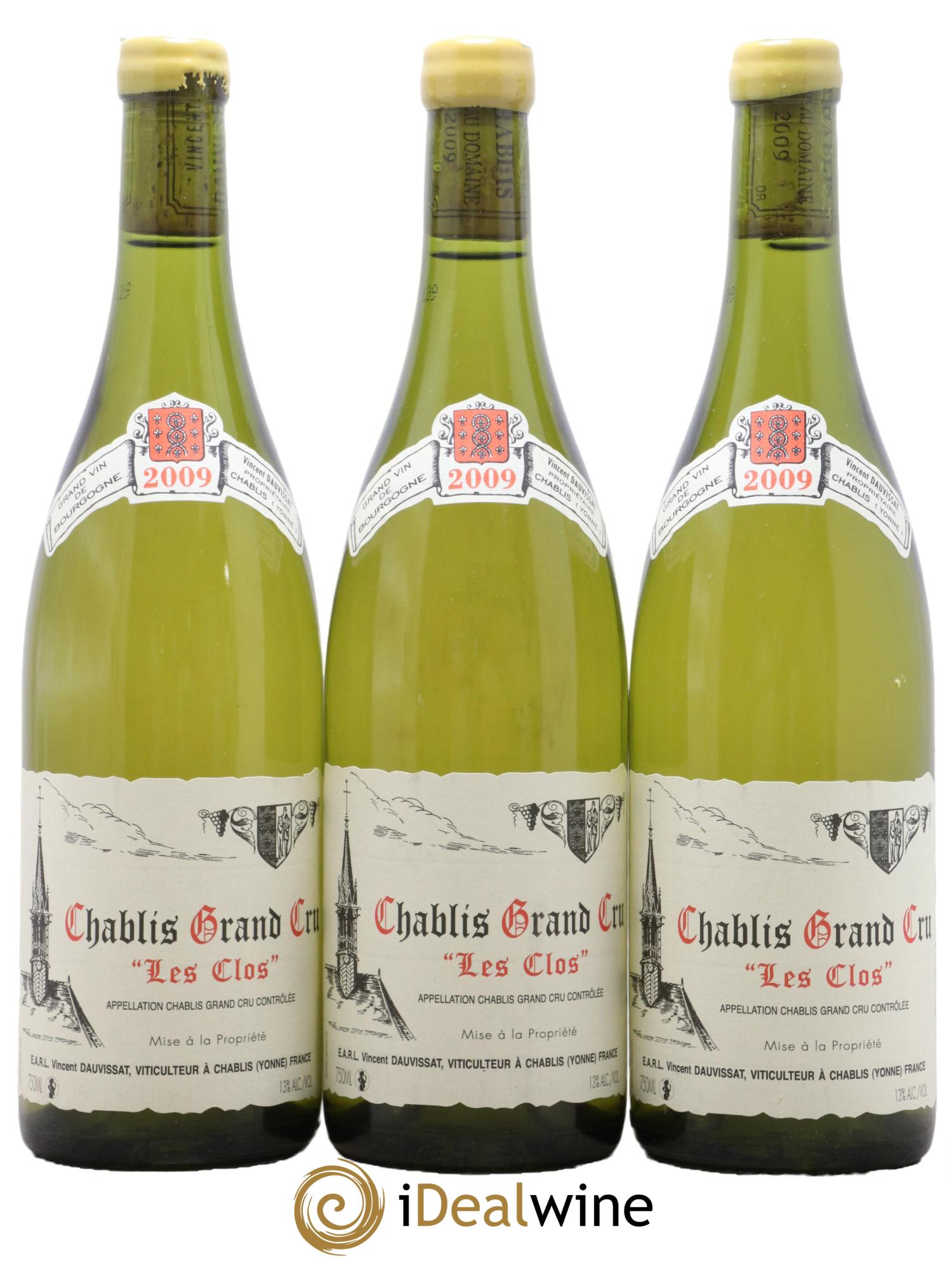 Chablis Grand Cru Les Clos Vincent Dauvissat (Domaine) 2009 - Lot de 3 bouteilles - 0