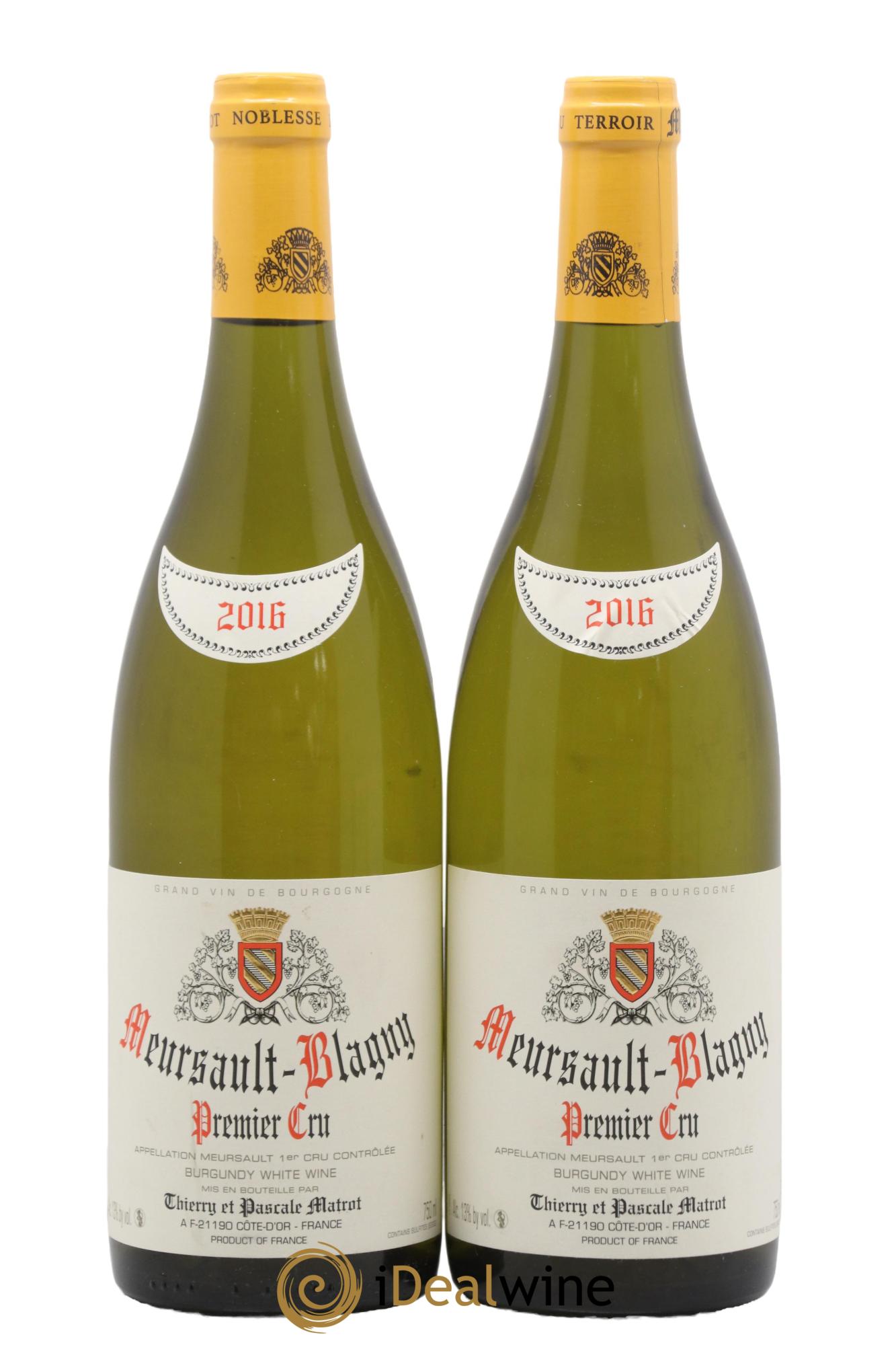 Meursault 1er Cru Blagny Matrot (Domaine) 2016 - Lot de 2 bouteilles - 0