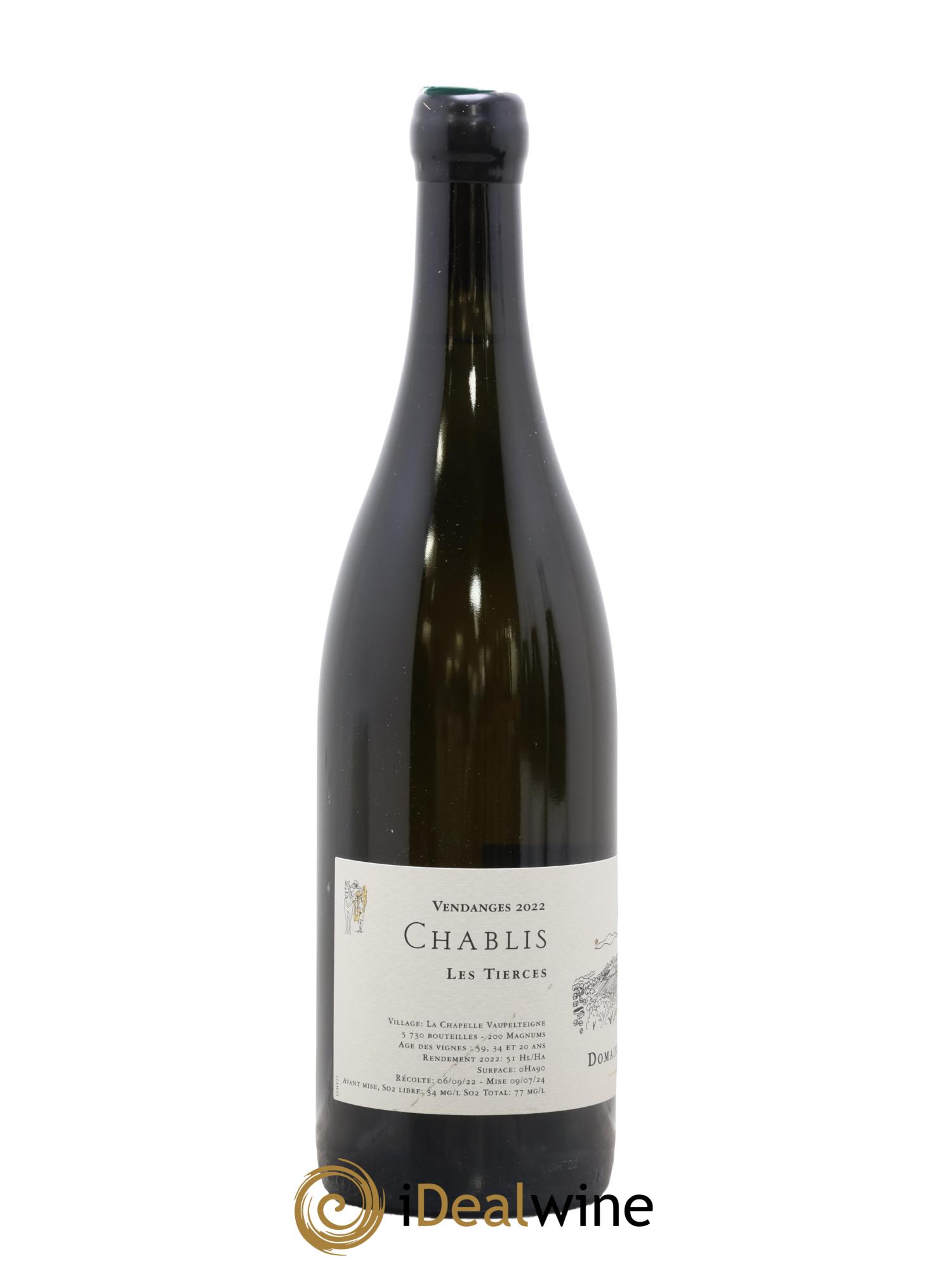 Chablis Les Tierces Jean Dauvissat 2022 - Lot de 1 bouteille - 1