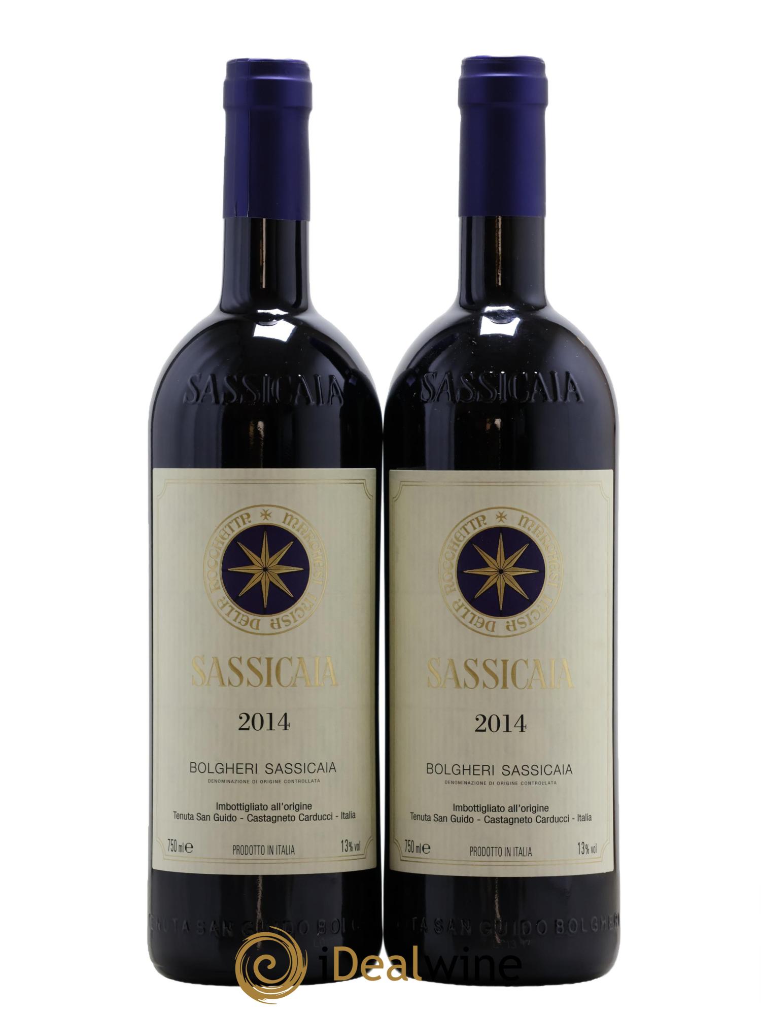 Bolgheri DOC Sassicaia Tenuta San Guido 2014 - Lot de 2 bouteilles - 0