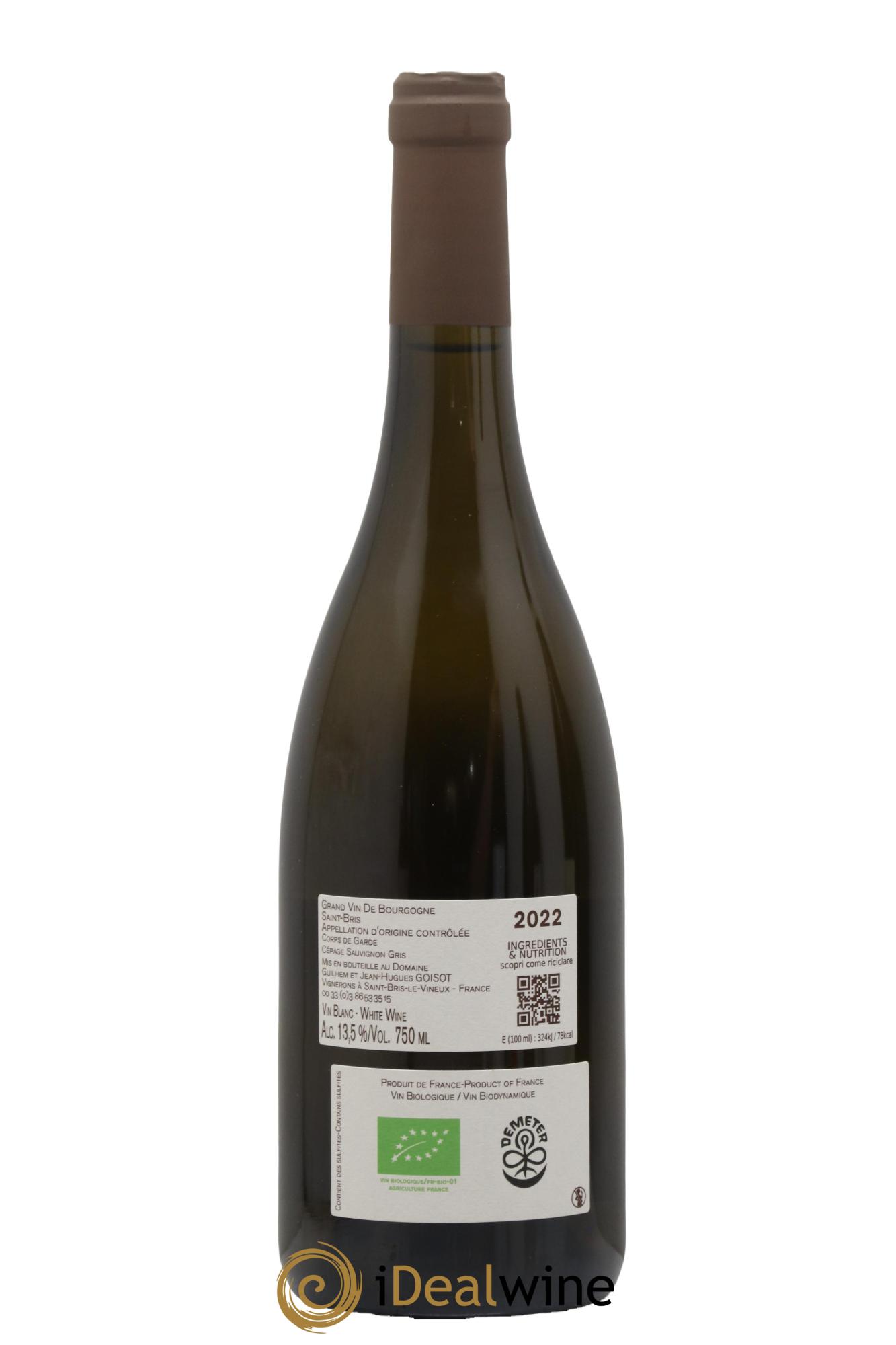 Saint-Bris Corps de Garde Goisot 2022 - Posten von 1 Flasche - 1