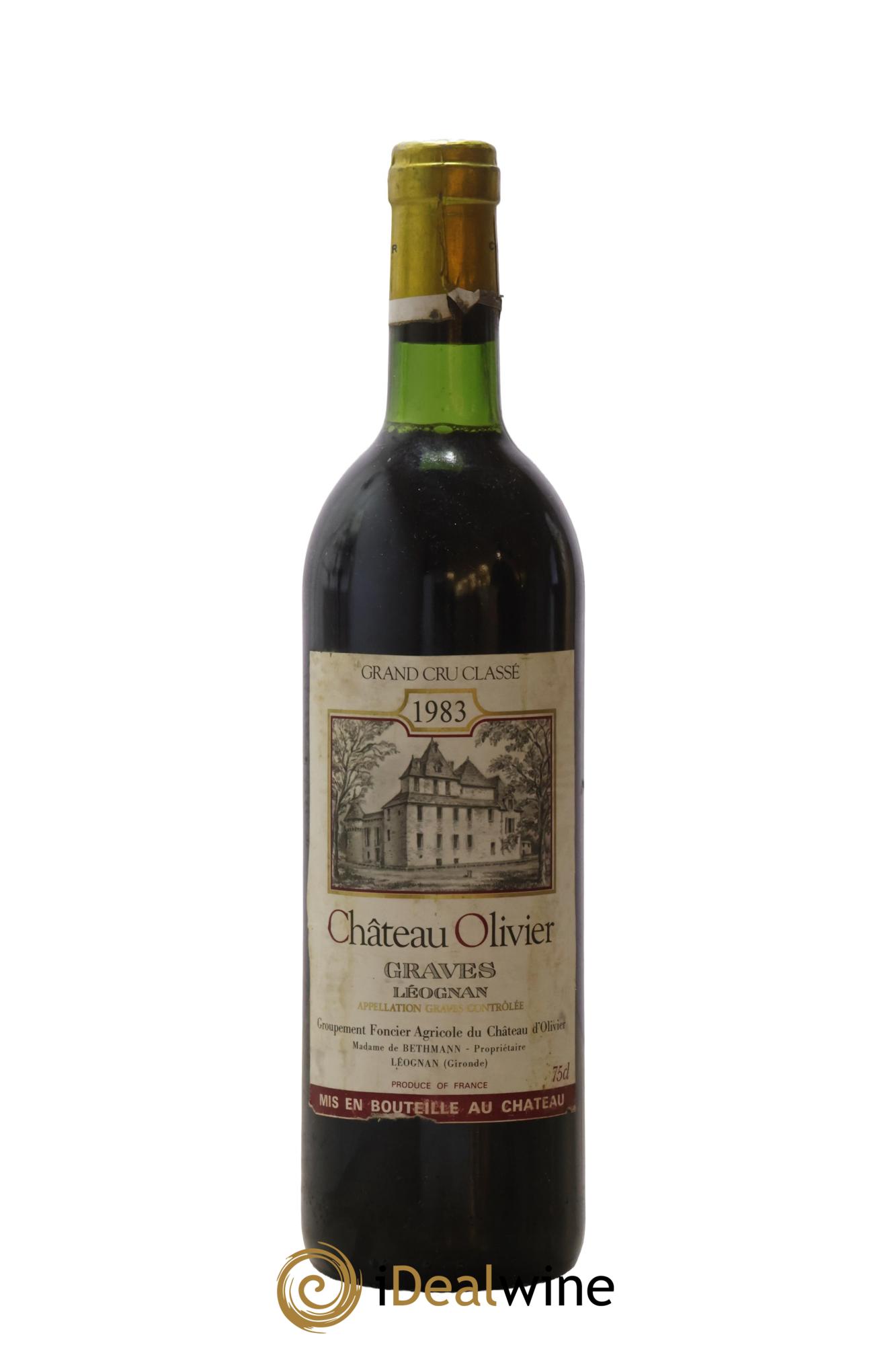 Château Olivier Cru Classé de Graves 1983 - Lot de 1 bouteille - 0