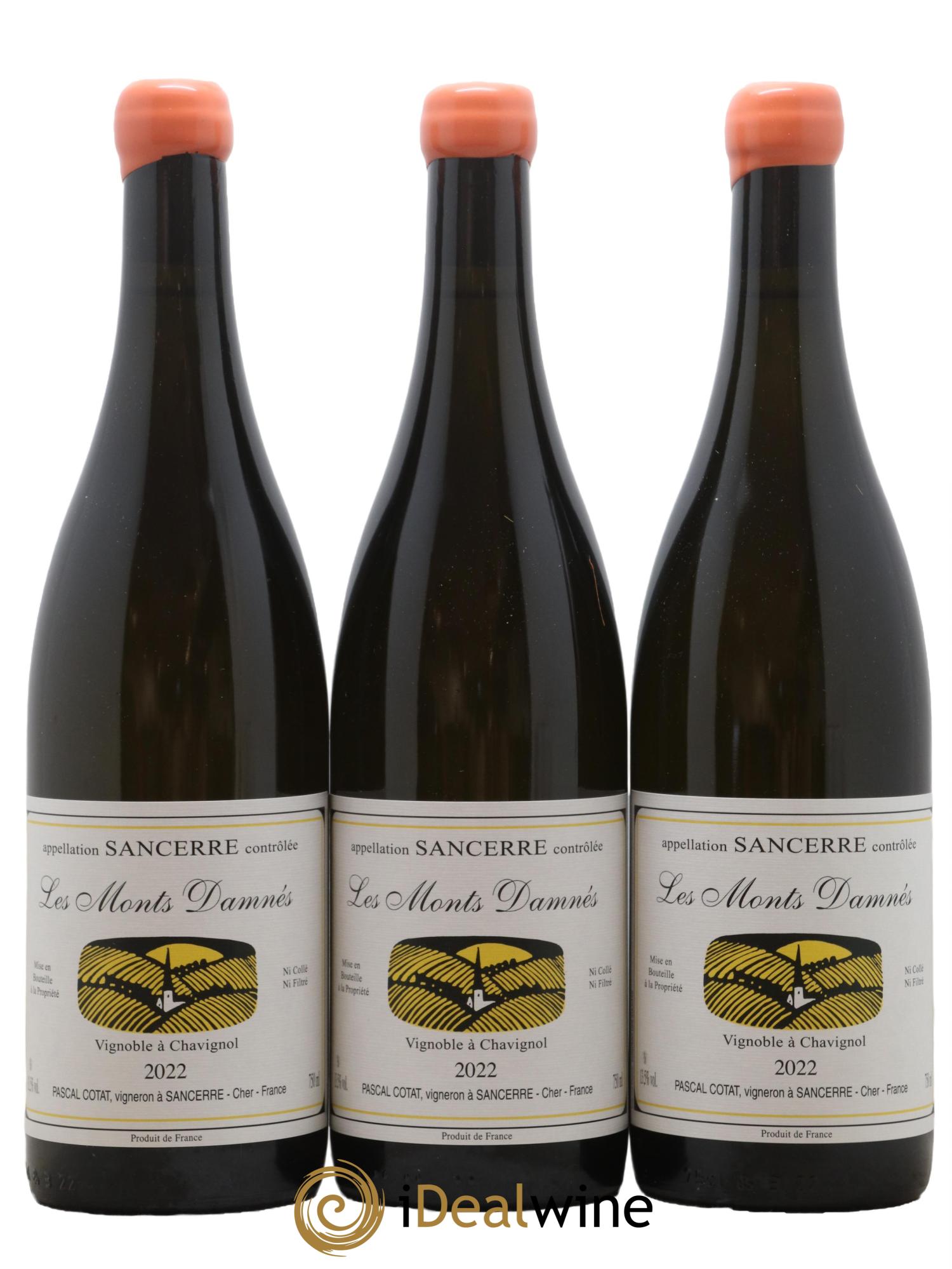 Sancerre Les Monts Damnés Pascal Cotat 2022 - Lot de 3 bouteilles - 0