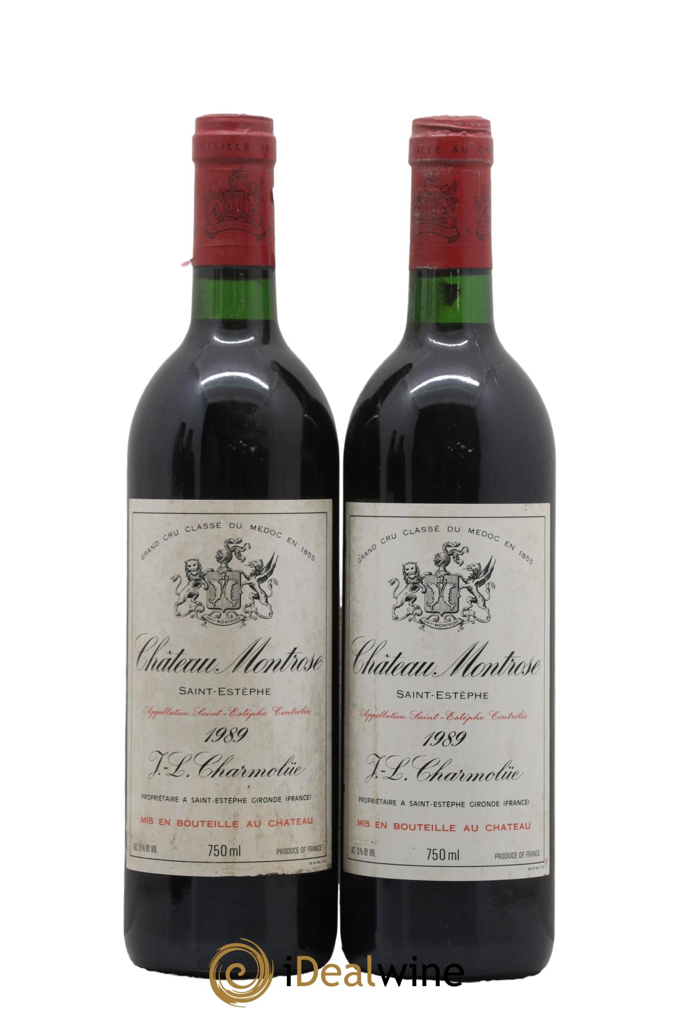 Château Montrose 2ème Grand Cru Classé 1989 - Lot de 2 bouteilles - 0