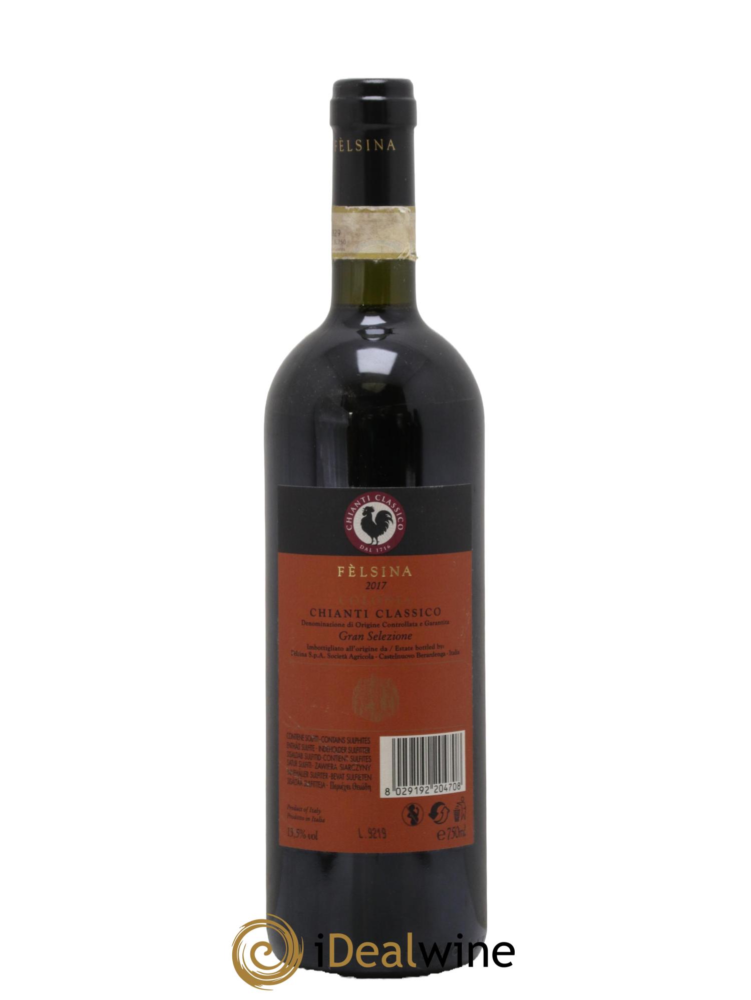 Chianti Classico DOCG Gran Selezione Felsina Colonia 2017 - Lot de 1 bouteille - 1
