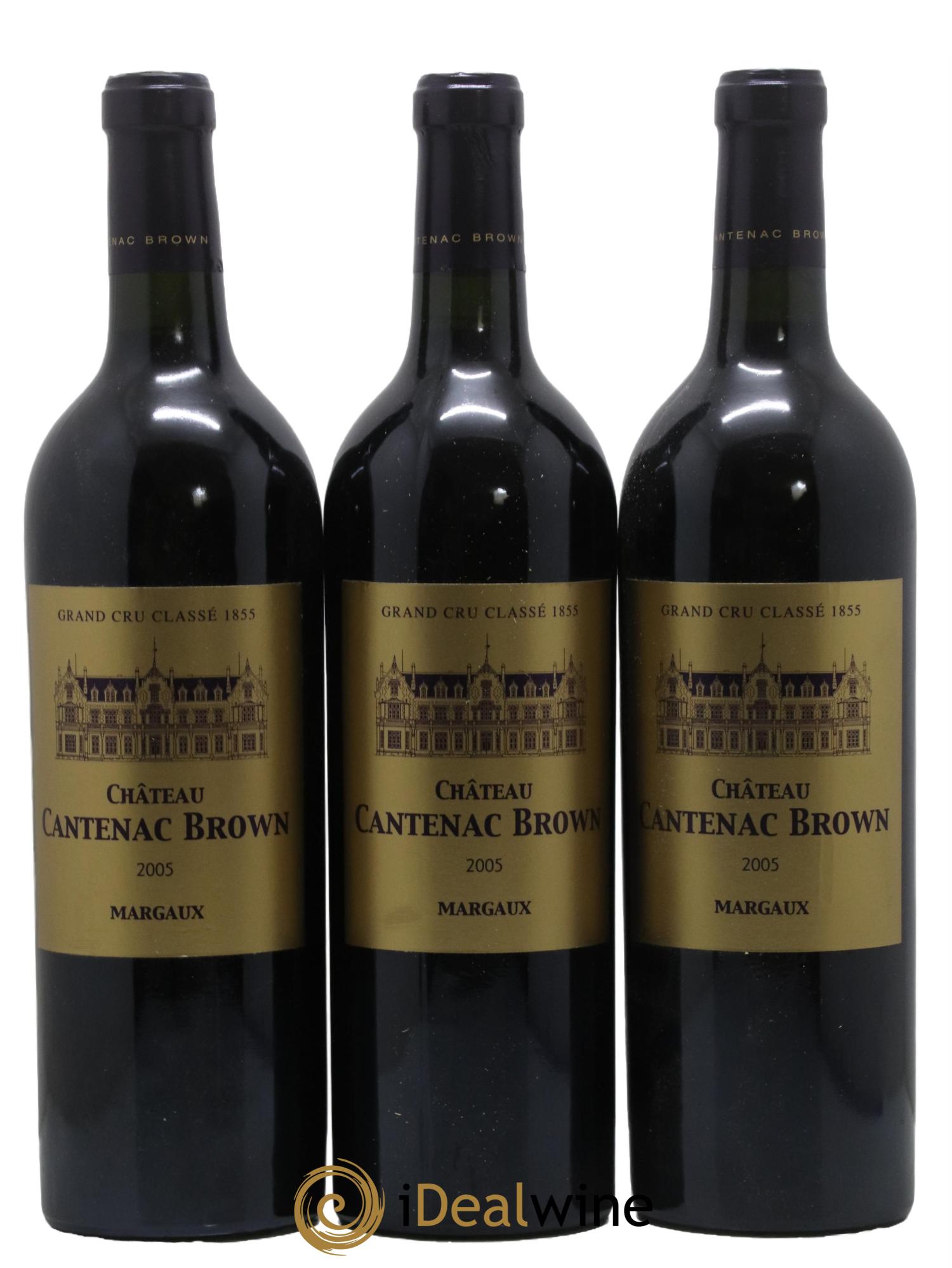 Château Cantenac Brown 3ème Grand Cru Classé 2005 - Lot de 3 bouteilles - 0