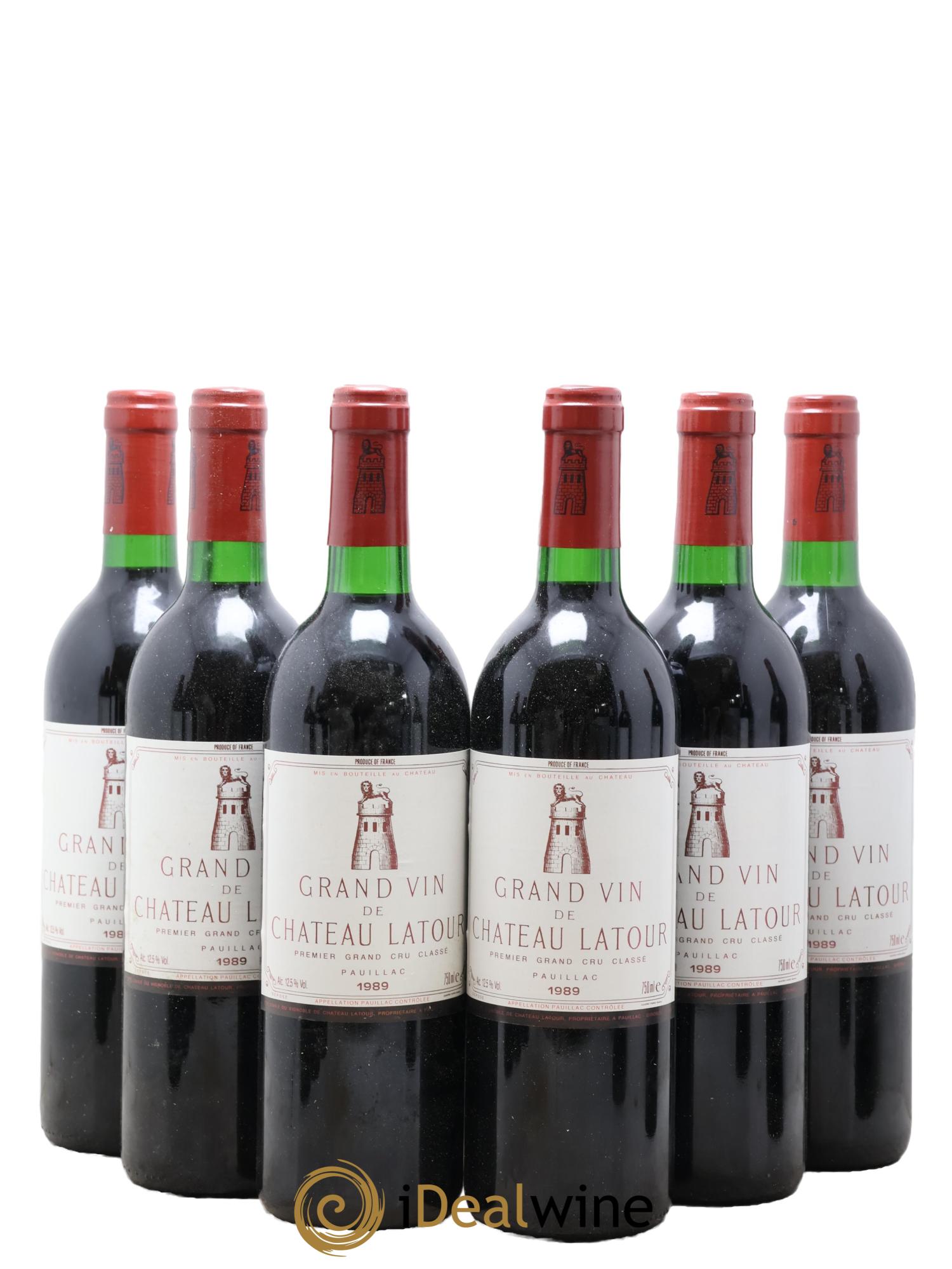 Château Latour 1er Grand Cru Classé 1989 - Lot de 6 bouteilles - 0