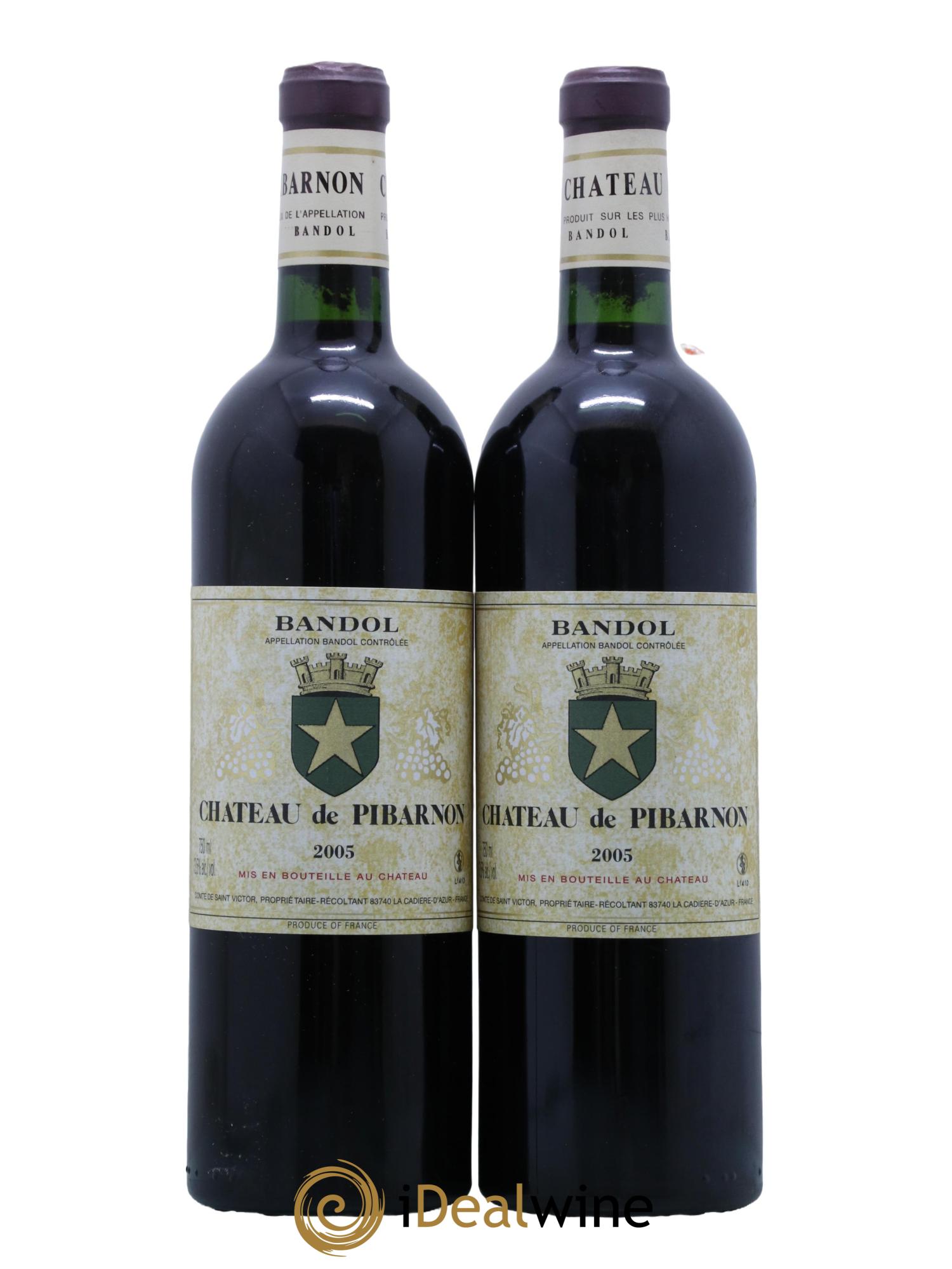 Bandol Château de Pibarnon Comte de Saint-Victor 2005 - Lot de 2 bouteilles - 0
