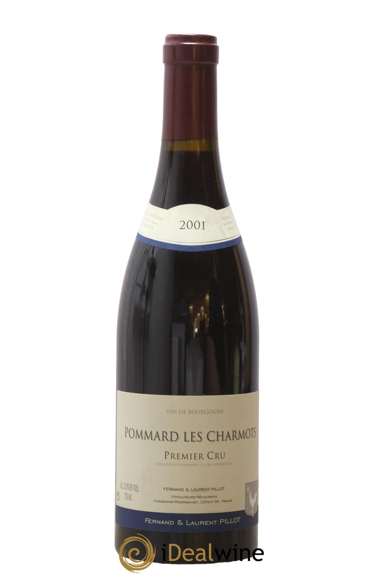 Pommard 1er Cru Les Charmots Domaine Fernand et Laurent Pillot 2001 - Lot de 1 bouteille - 0