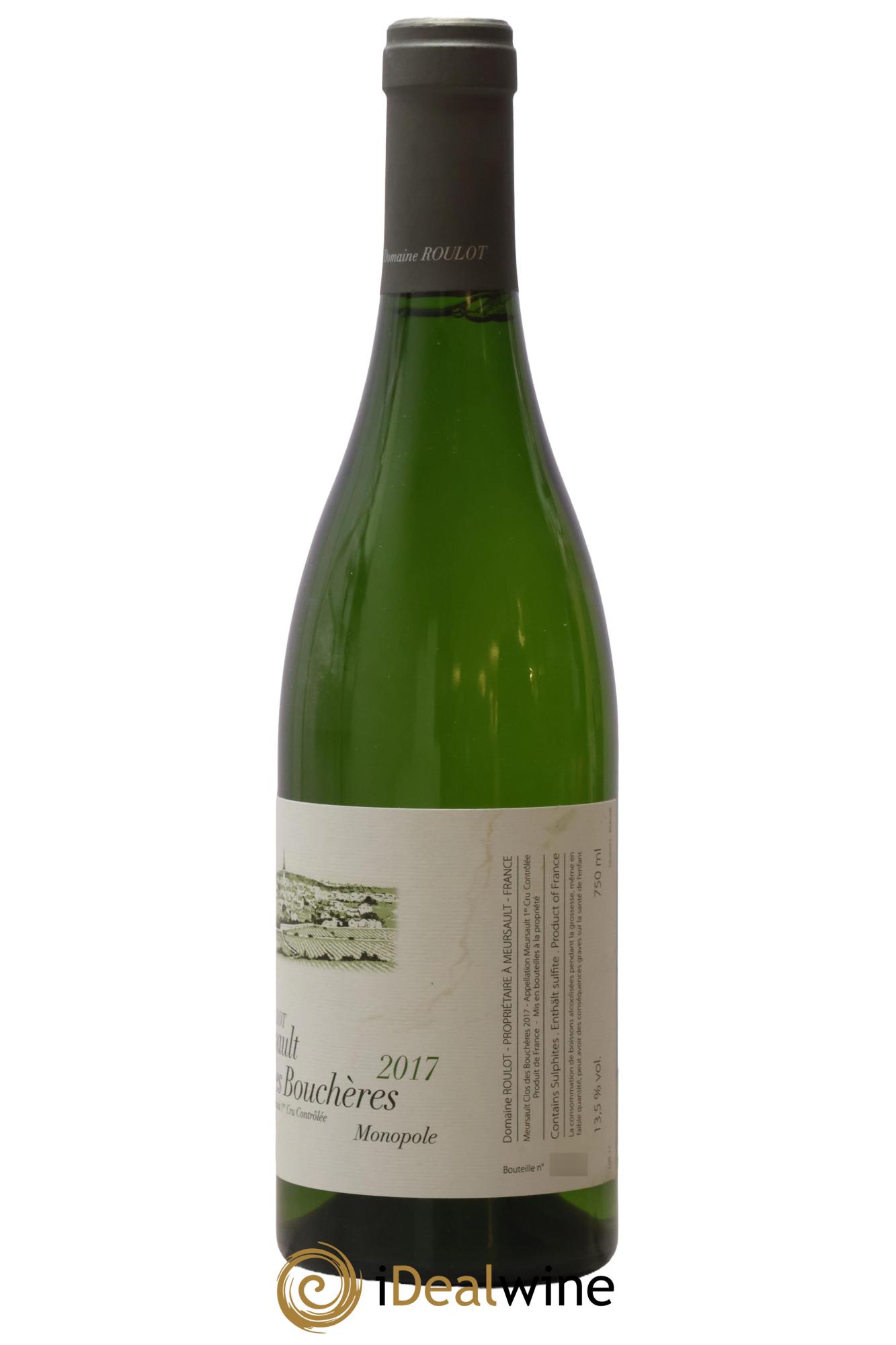 Meursault 1er Cru Clos des Bouchères Roulot (Domaine) 2017 - Lot of 1 bottle - 1