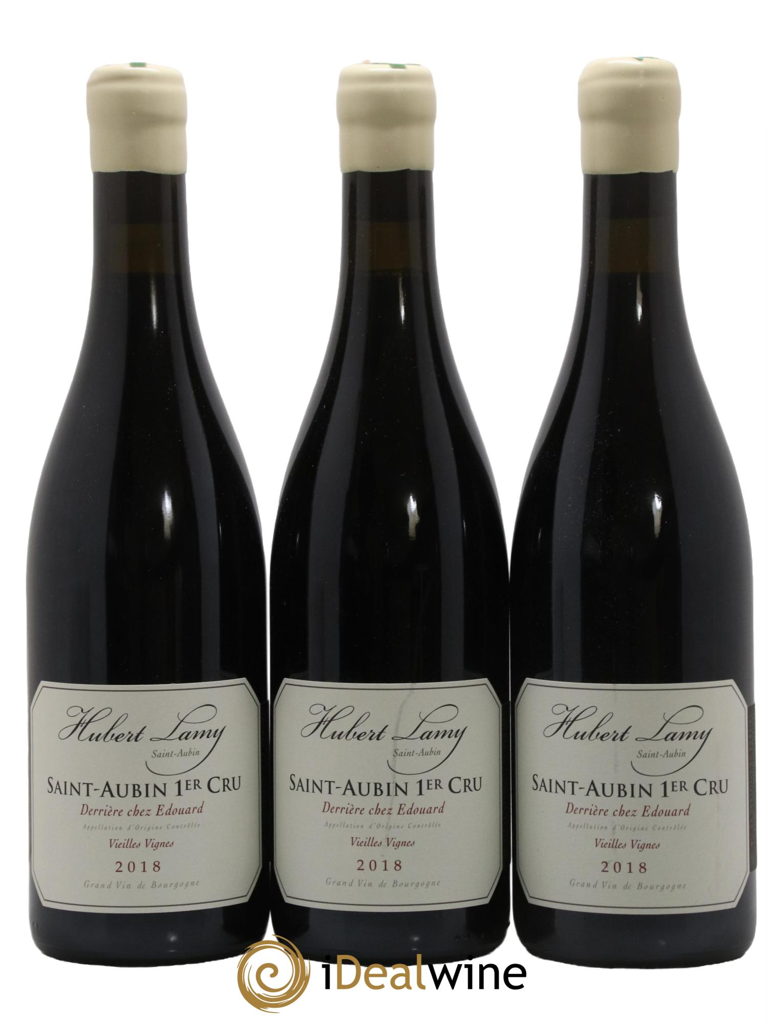 Saint-Aubin 1er Cru Derrière chez Edouard Vieilles Vignes Hubert Lamy 2018 - Lot de 3 bouteilles - 0