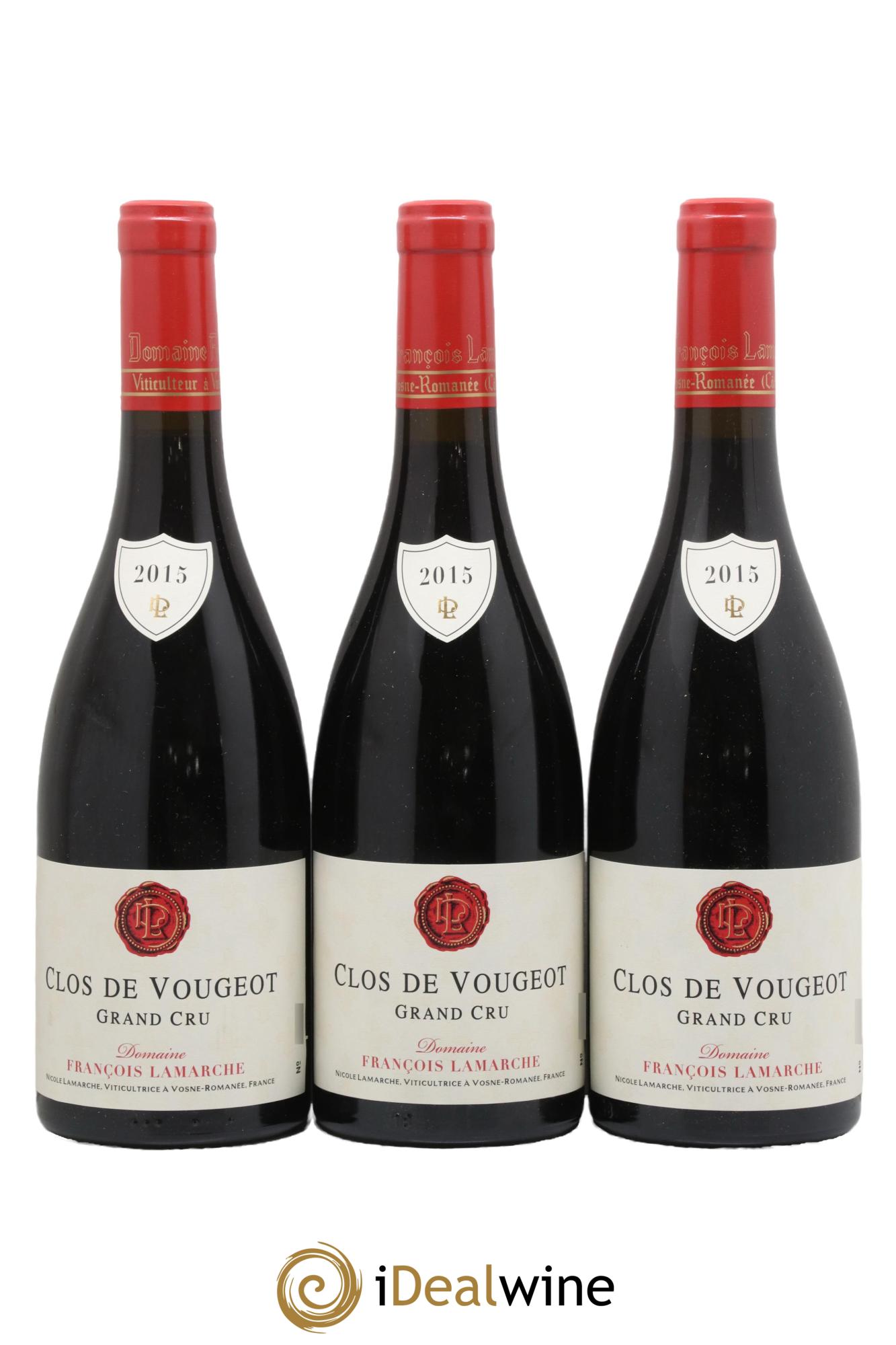 Clos de Vougeot Grand Cru Lamarche (Domaine) 2015 - Lot de 3 bouteilles - 0