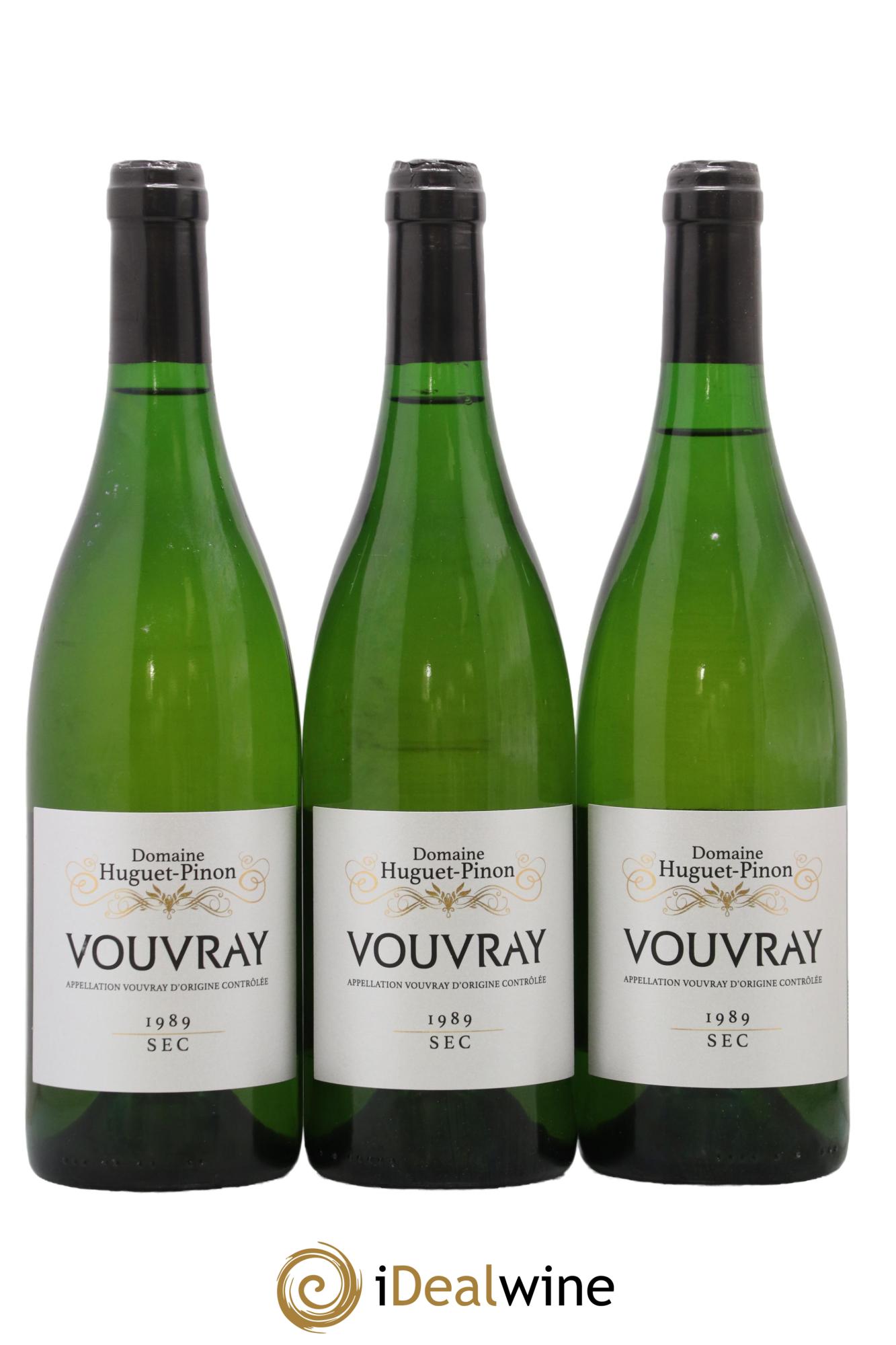 Vouvray Huguet Pinon 1989 - Posten von 3 Flaschen - 0