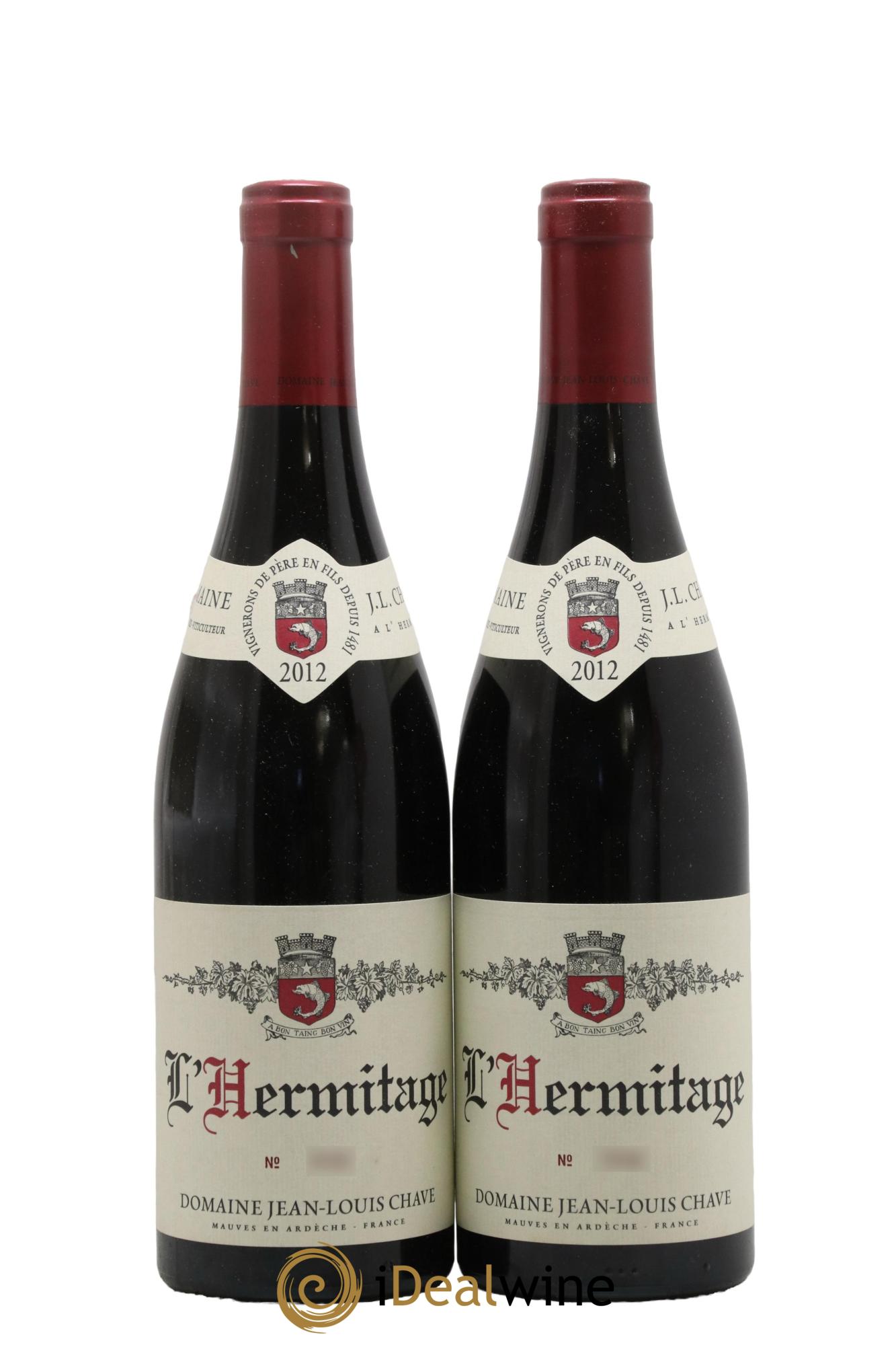 Hermitage Jean-Louis Chave 2012 - Lot de 2 bouteilles - 0