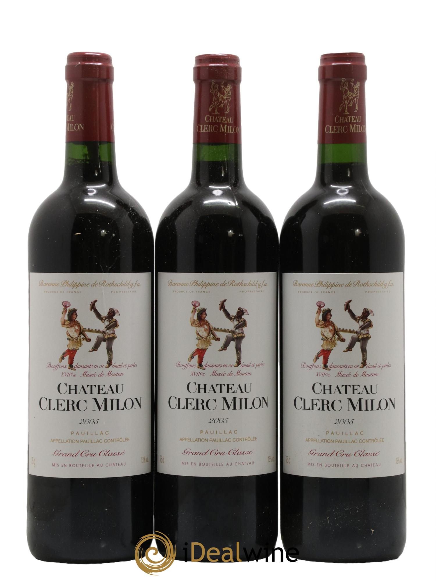 Château Clerc Milon 5ème Grand Cru Classé 2005 - Lot of 12 bottles - 3