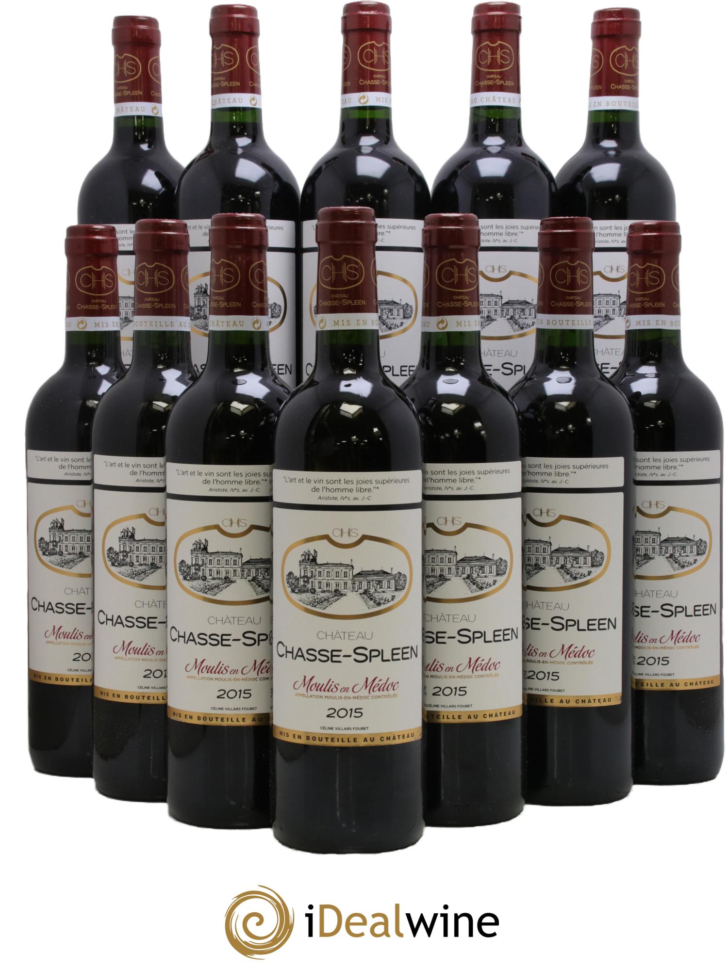Château Chasse Spleen 2015 - Lot of 12 bottles - 0