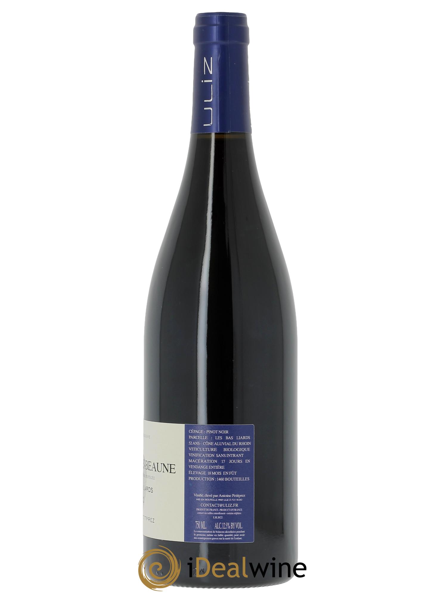 Savigny-lès-Beaune Les Bas Liards Antoine Petitprez 2022 - Lot de 1 bouteille - 1