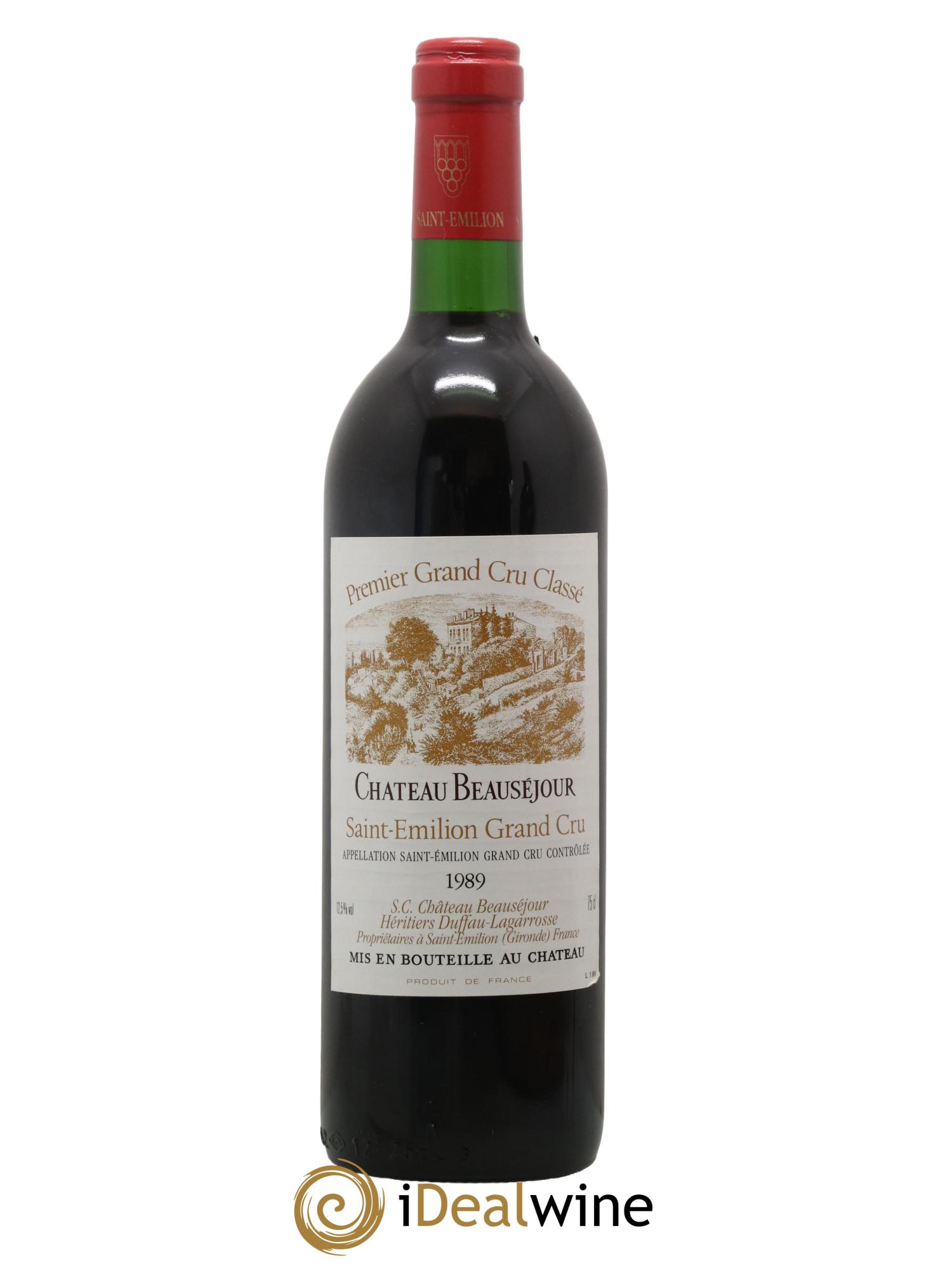 Château Beauséjour (Duffau-Lagarrosse) 1er Grand Cru Classé B 1989 - Lot de 1 bouteille - 0