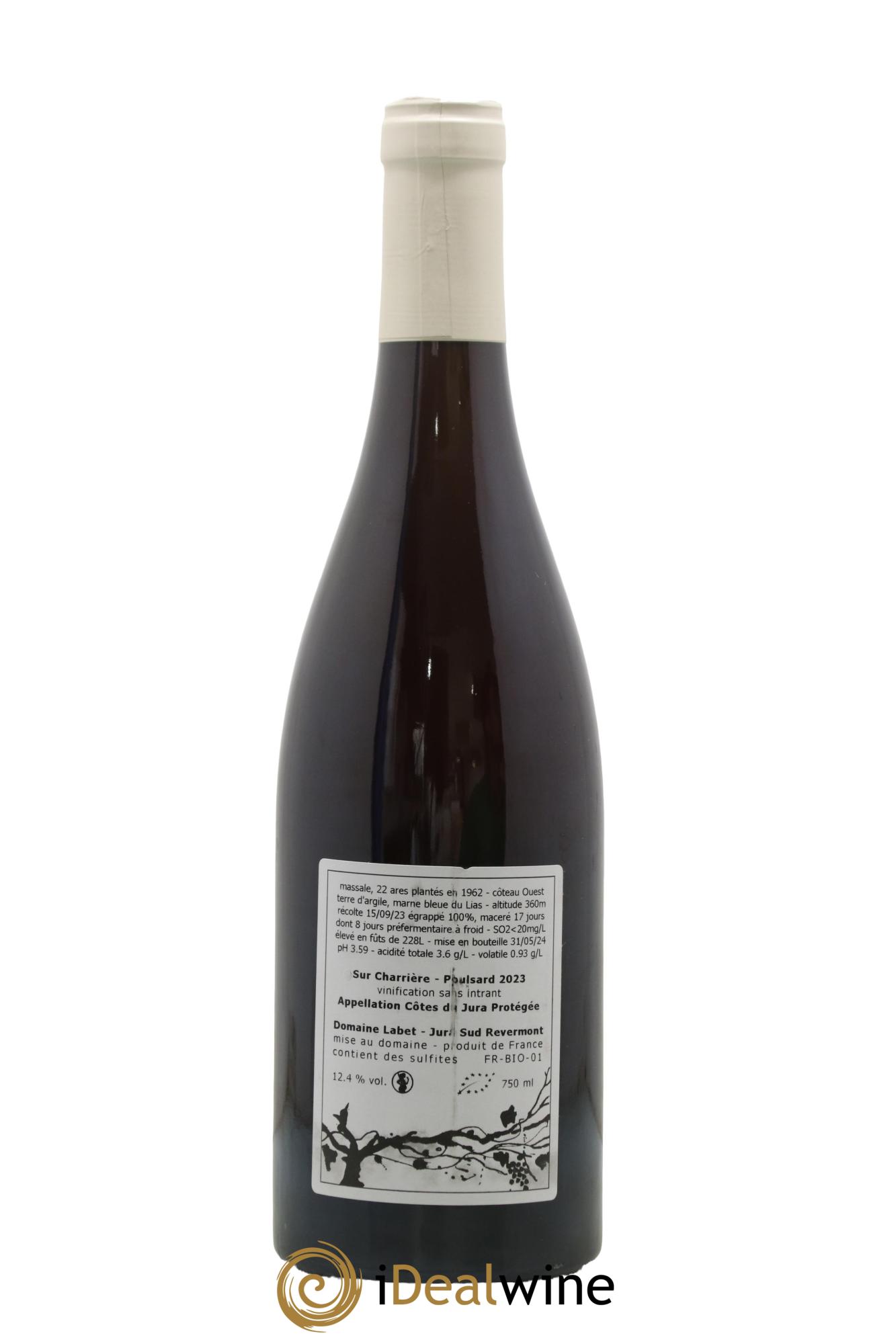 Côtes du Jura Poulsard Sur Charrière Romain - Julien - Charline Labet 2023 - Lot de 1 bouteille - 1
