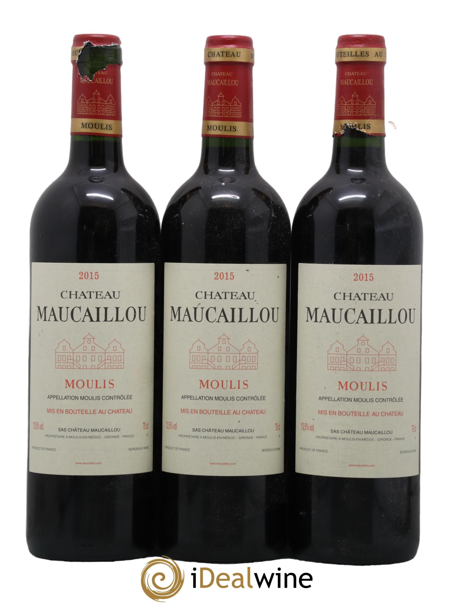 Château Maucaillou 2015 - Lot of 3 bottles - 0