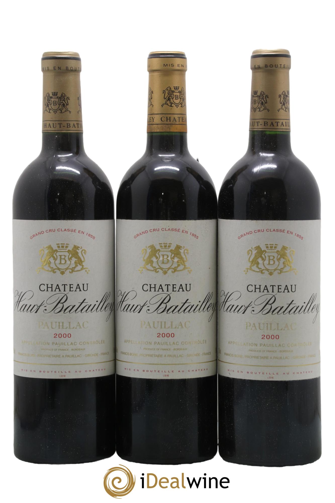 Château Haut Batailley 5ème Grand Cru Classé 2000 - Posten von 3 Flaschen - 0