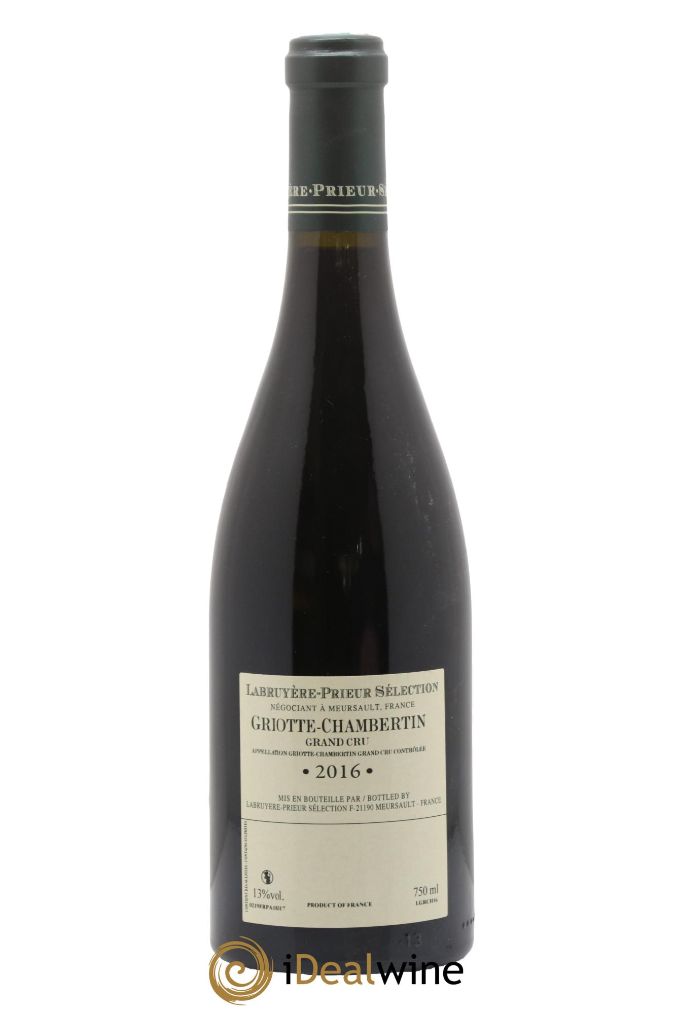 Griotte-Chambertin Grand Cru Labruyere-Prieur 2016 - Lot de 1 bouteille - 1