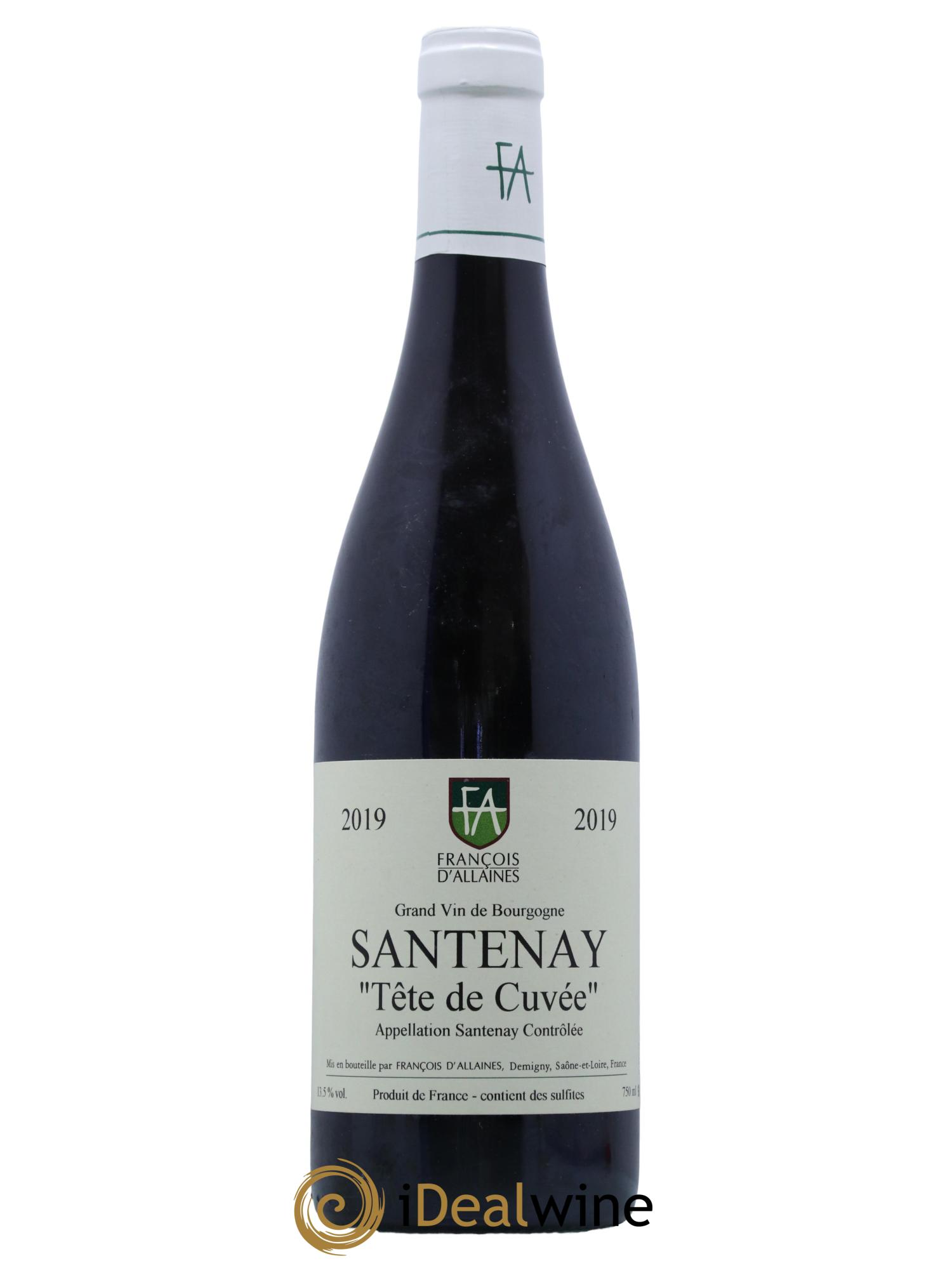 Santenay Tête de cuvée François d'Allaines 2019 - Lot de 1 bouteille - 0