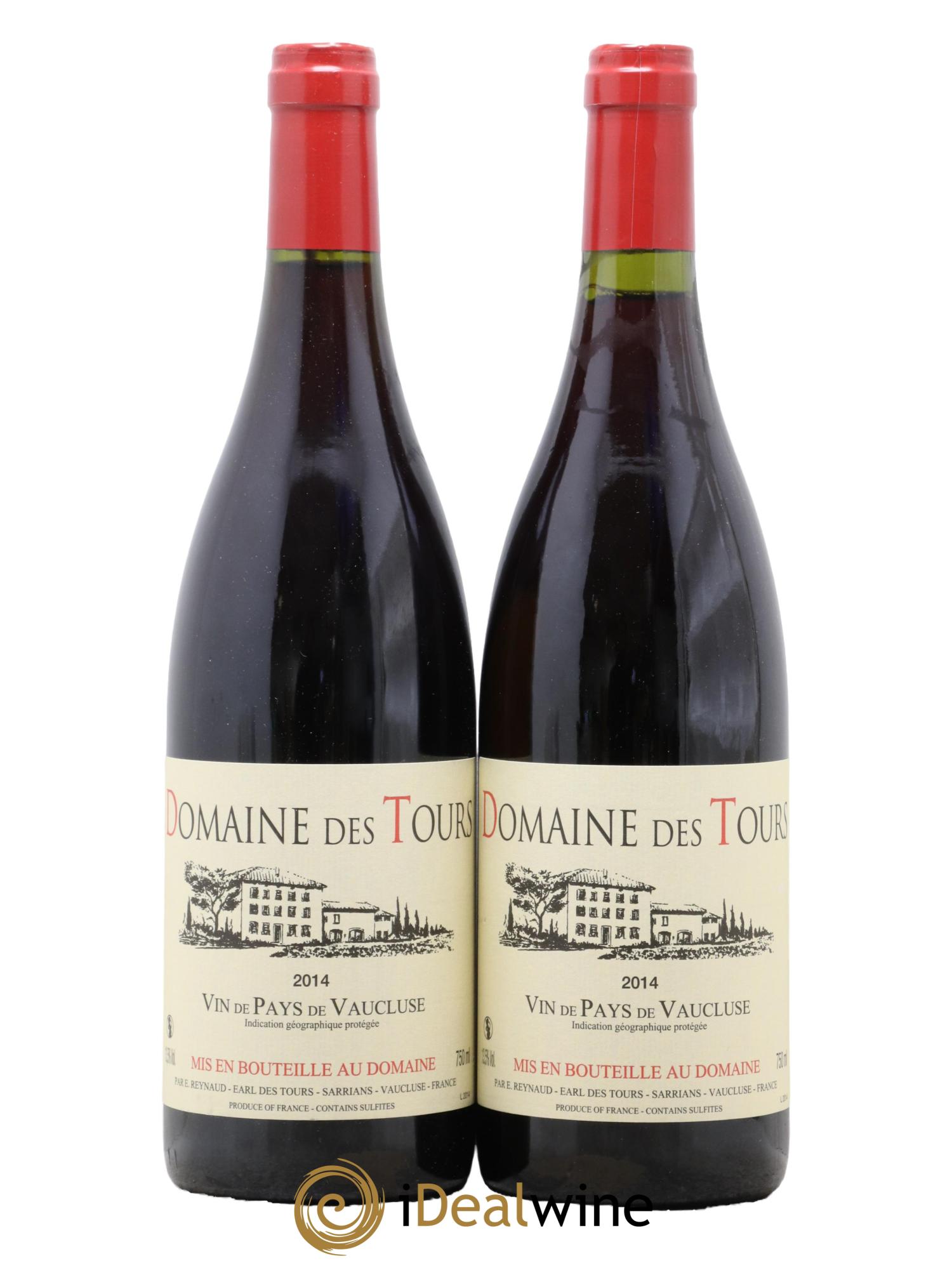 IGP Vaucluse (Vin de Pays de Vaucluse) Domaine des Tours Emmanuel Reynaud  2014 - Lot de 2 bouteilles - 0