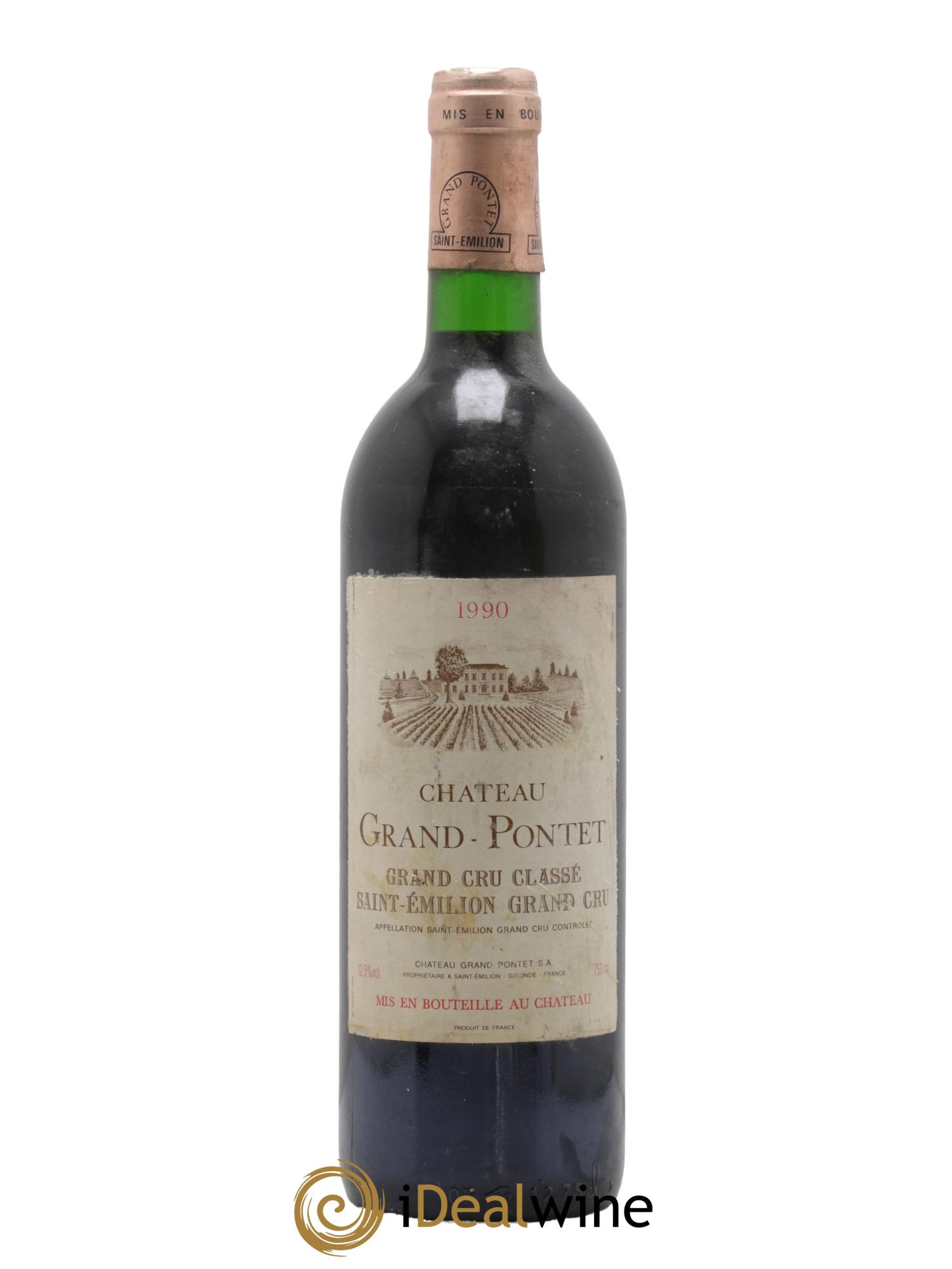 Château Grand Pontet Grand Cru Classé 1990 - Lot de 1 bouteille - 0