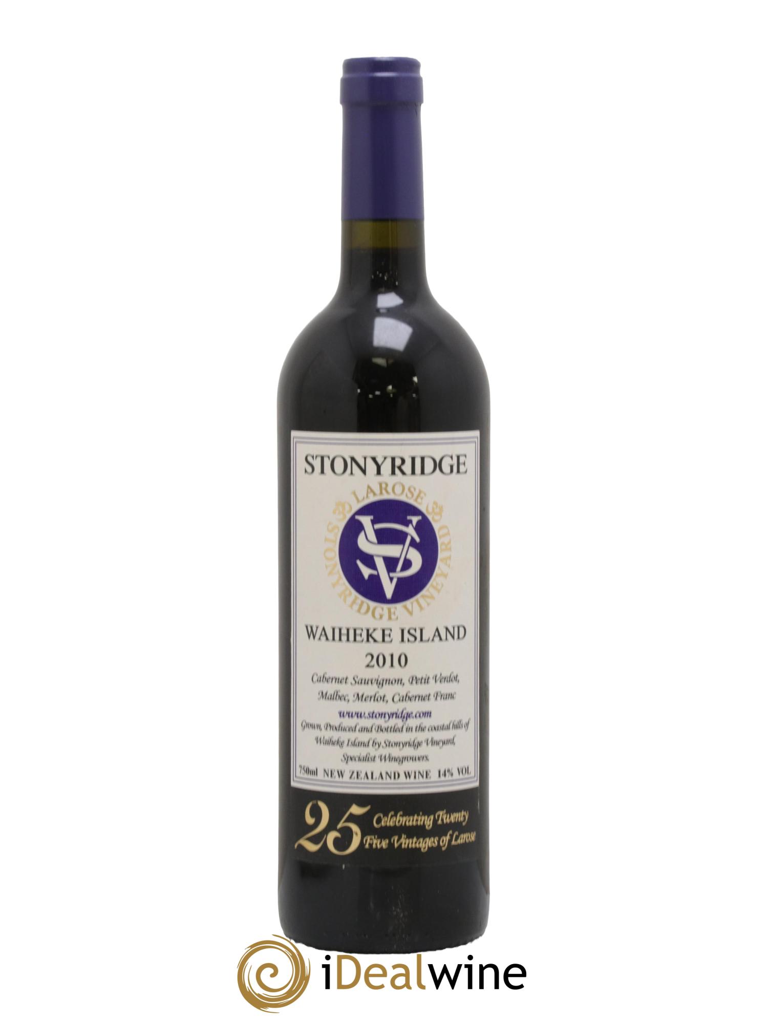 Nouvelle Zélande Larose Stonyridge 2010 - Lot de 1 bouteille - 0