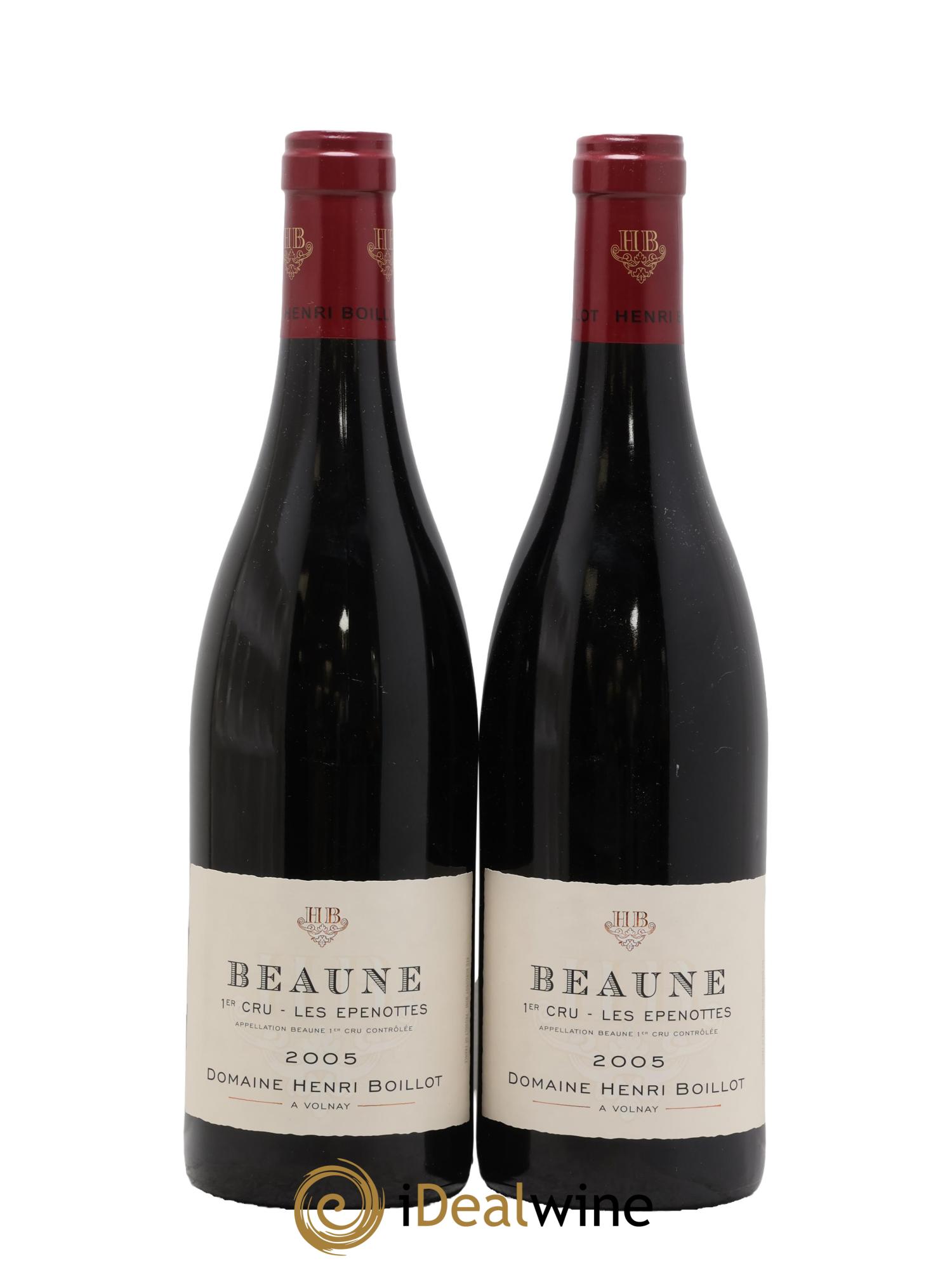 Beaune 1er Cru Les Epenottes Henri Boillot 2005 - Lot de 2 bouteilles - 0