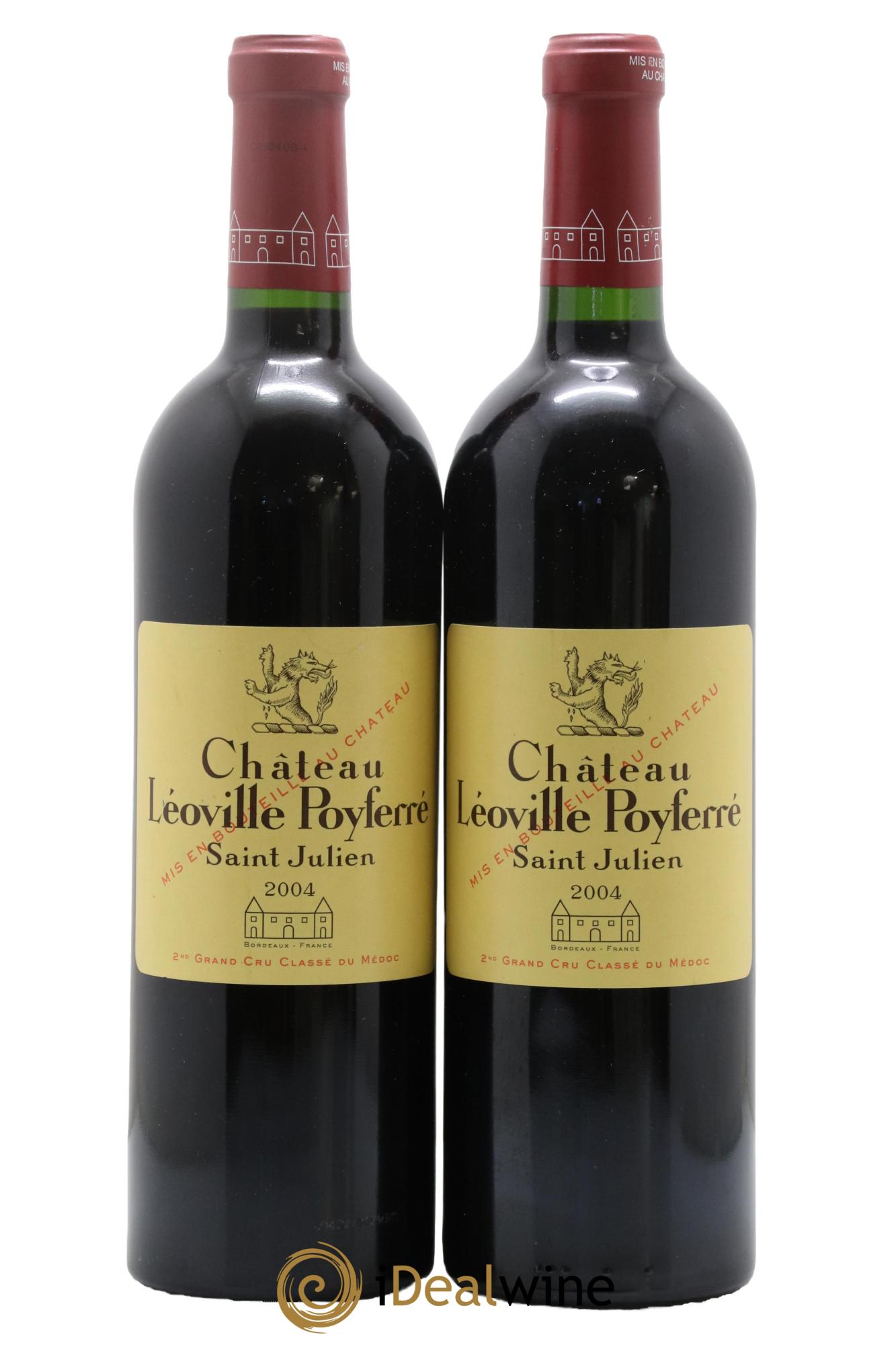 Château Léoville Poyferré 2ème Grand Cru Classé 2004 - Lot de 2 bouteilles - 0