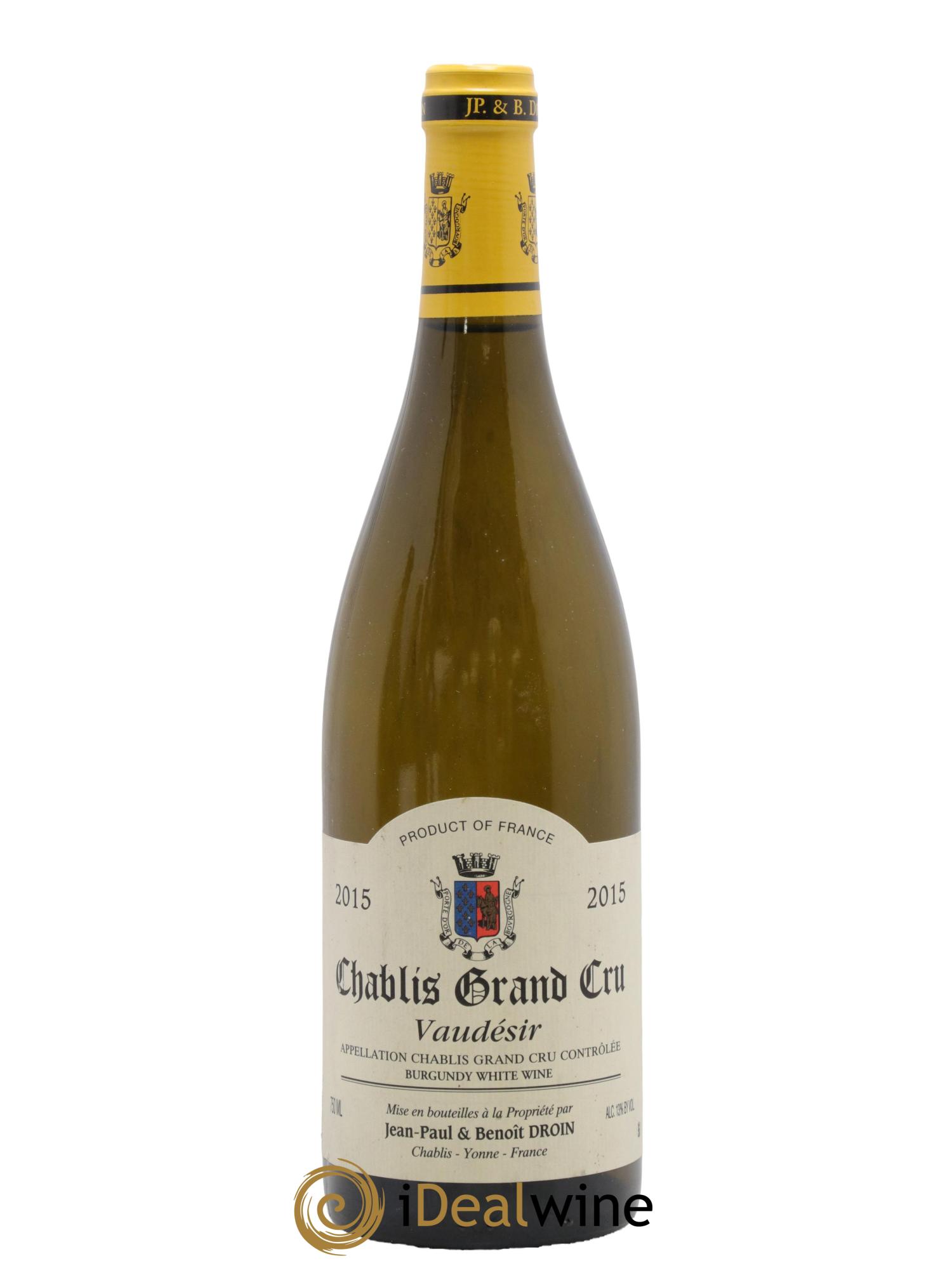 Chablis Grand Cru Vaudésir Jean-Paul & Benoît Droin (Domaine) 2015 - Lotto di 1 bottiglia - 0